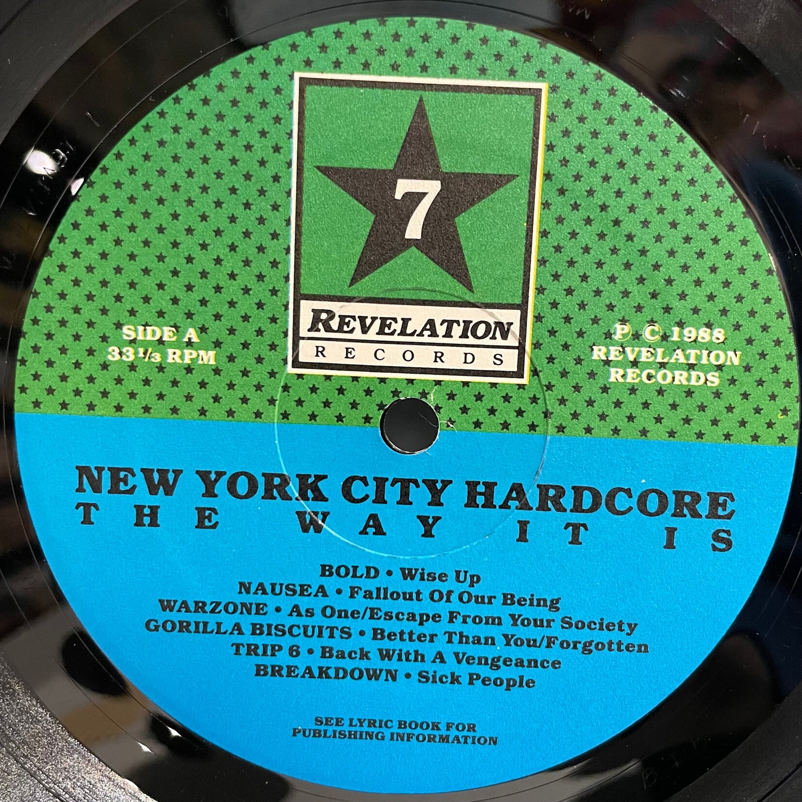 [Kollectible Vinyl] Various: New York City Hardcore (1988, USA, VG+) [REVELATION]