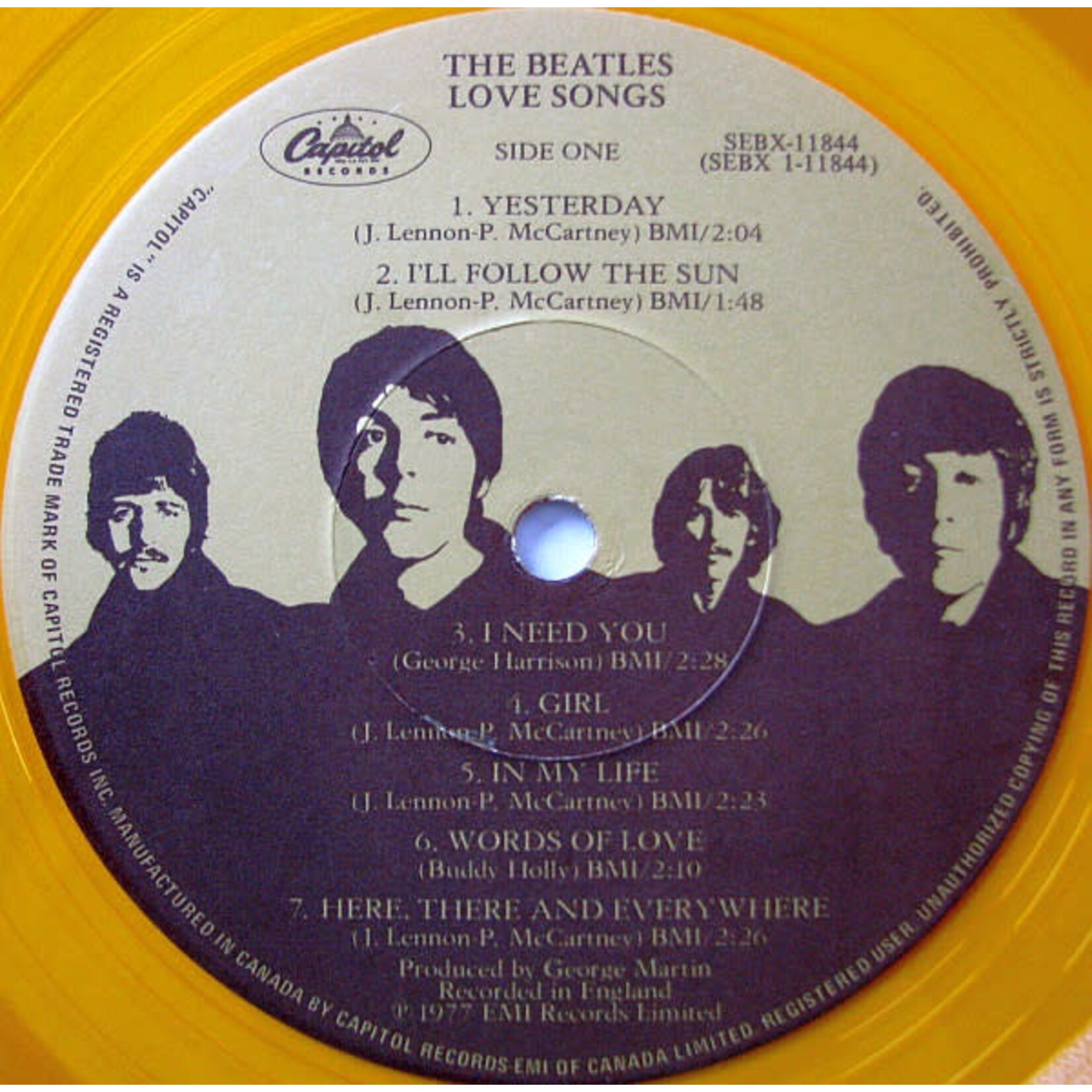 [Kollectible Vinyl] Beatles: Love Songs (1977, Canada, Yellow Wax, Sealed) [CAPITOL]