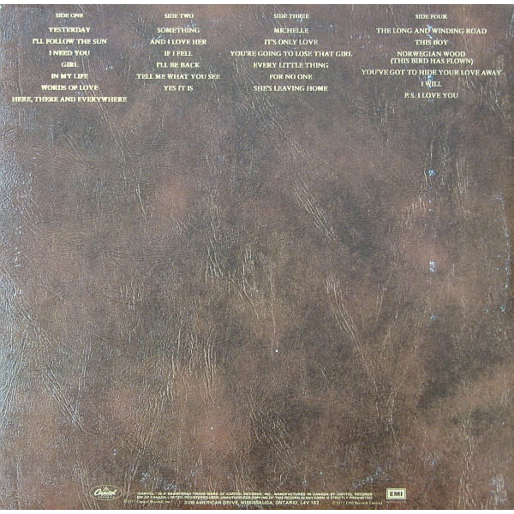 [Kollectible Vinyl] Beatles: Love Songs (1977, Canada, Yellow Wax, Sealed) [CAPITOL]