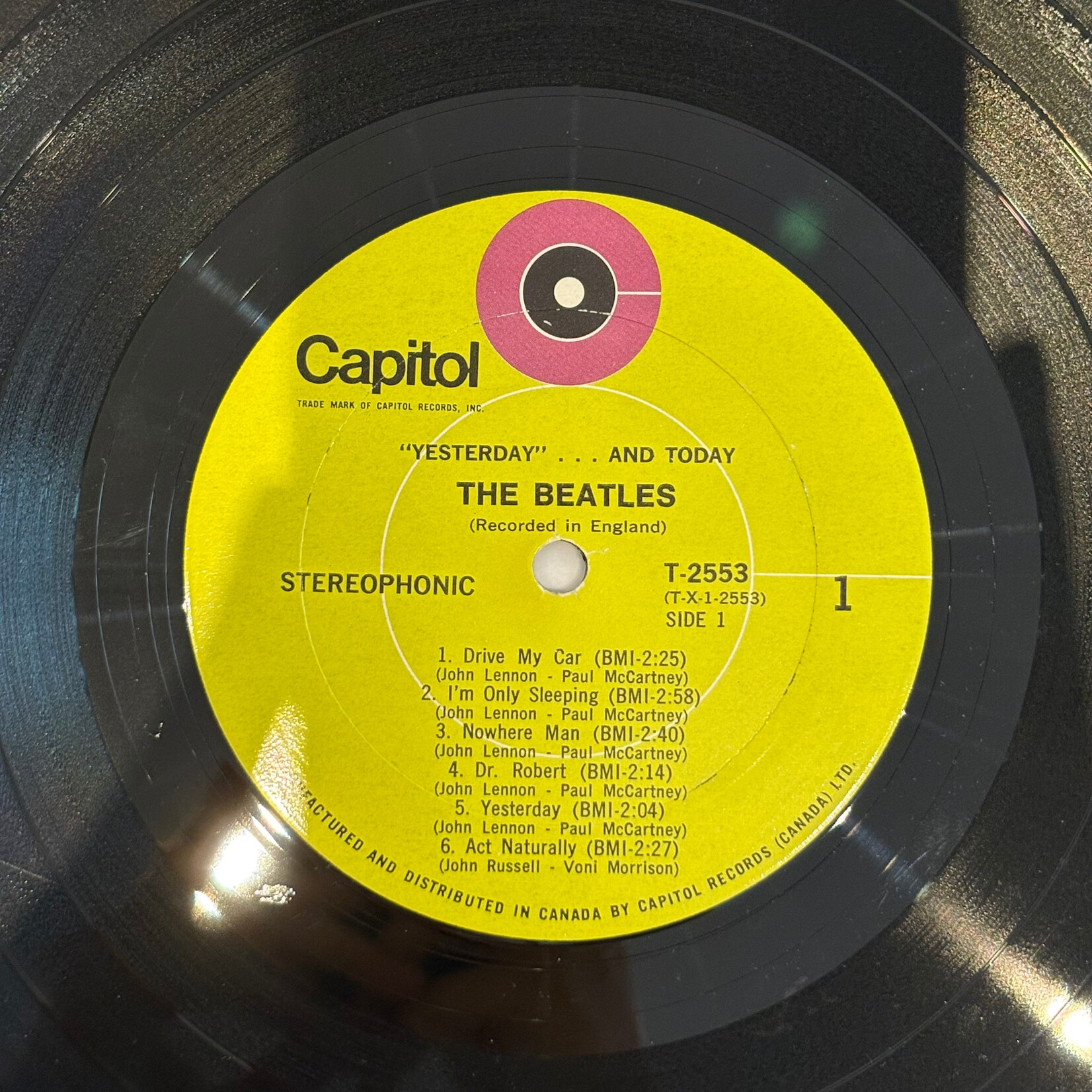 [Kollectible Vinyl] Beatles: Yesterday... And Today (1969,Canada, Green Target, VG+)