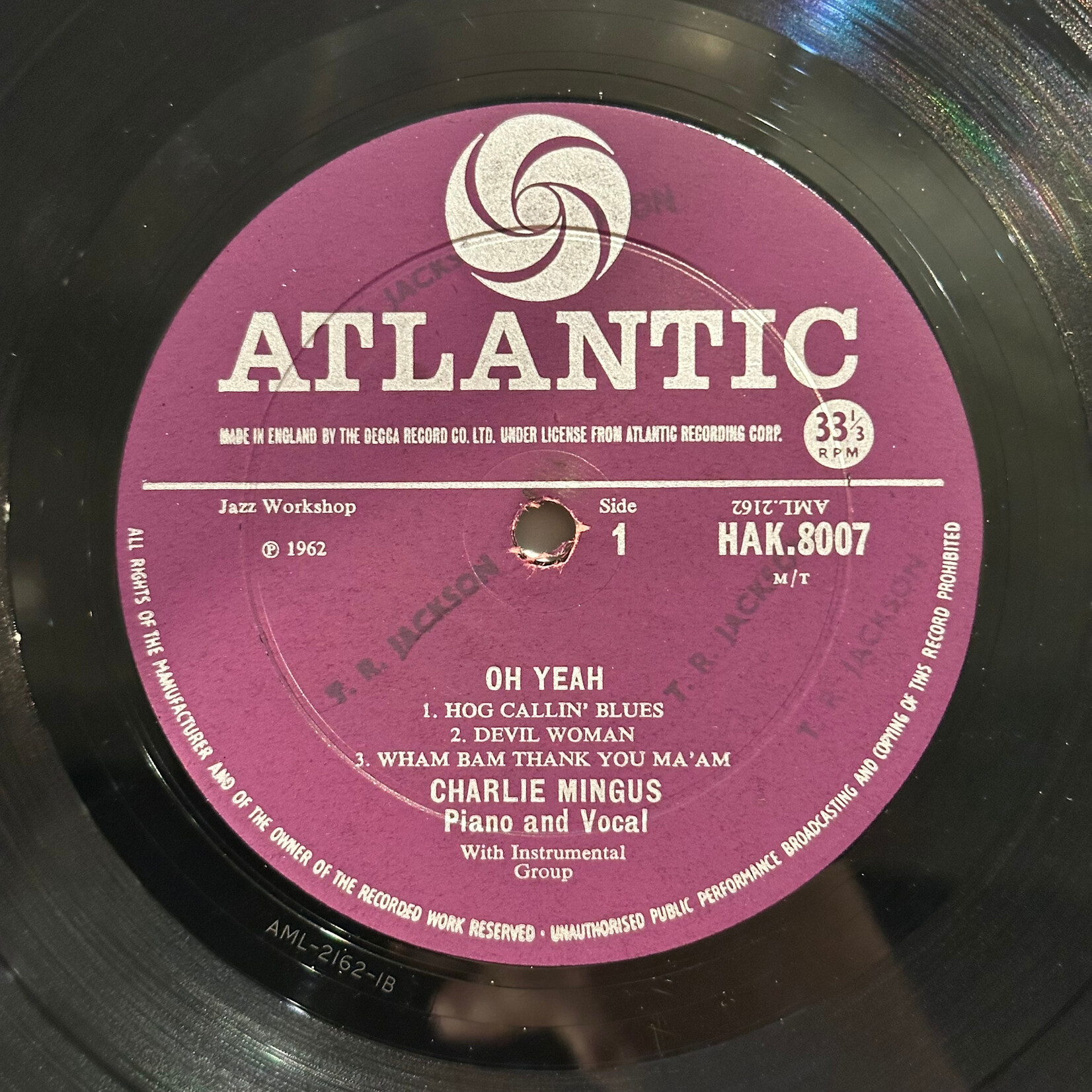 [Kollectible Vinyl] Mingus, Charles: Oh Yeah (1962, UK, Disc EX) [LONDON ATLANTIC]