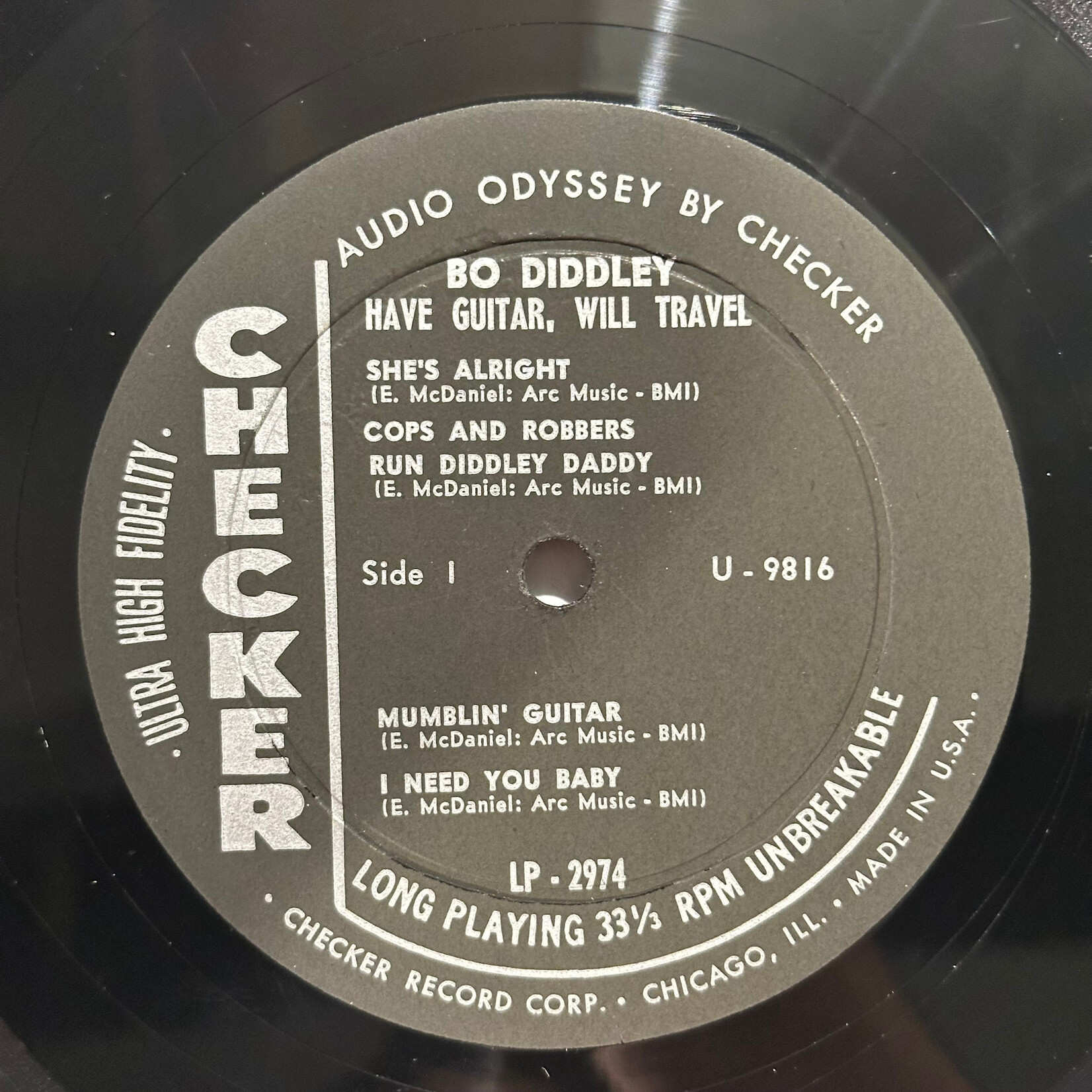 [Kollectible Vinyl] Diddley, Bo: Have Guitar, Will Travel (1960, USA, Black Chess, VG) [CHECKER]
