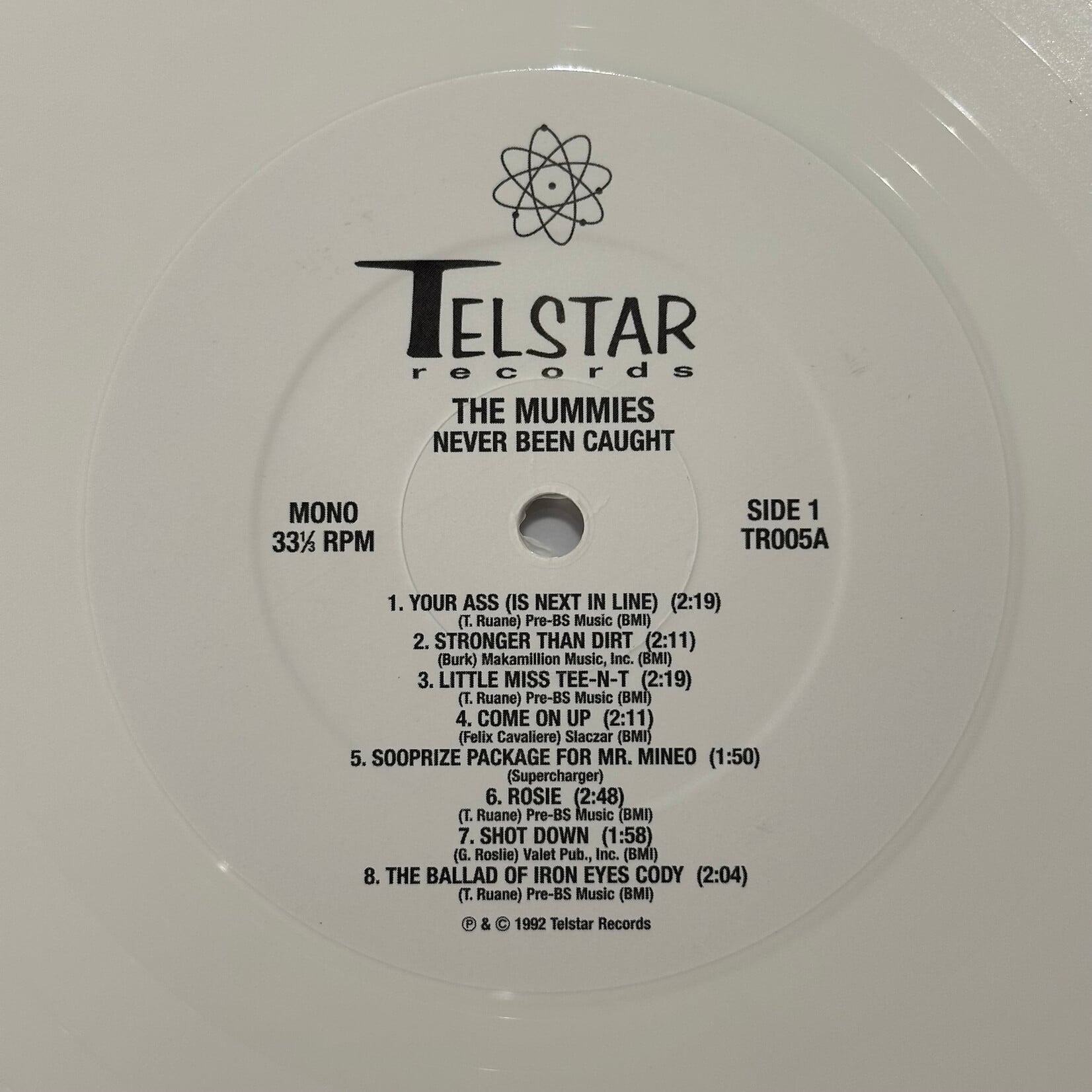 [Kollectible Vinyl] Mummies: Never Been Caught (2016, White Wax, Garage/Psych, VG+) [TELSTAR]