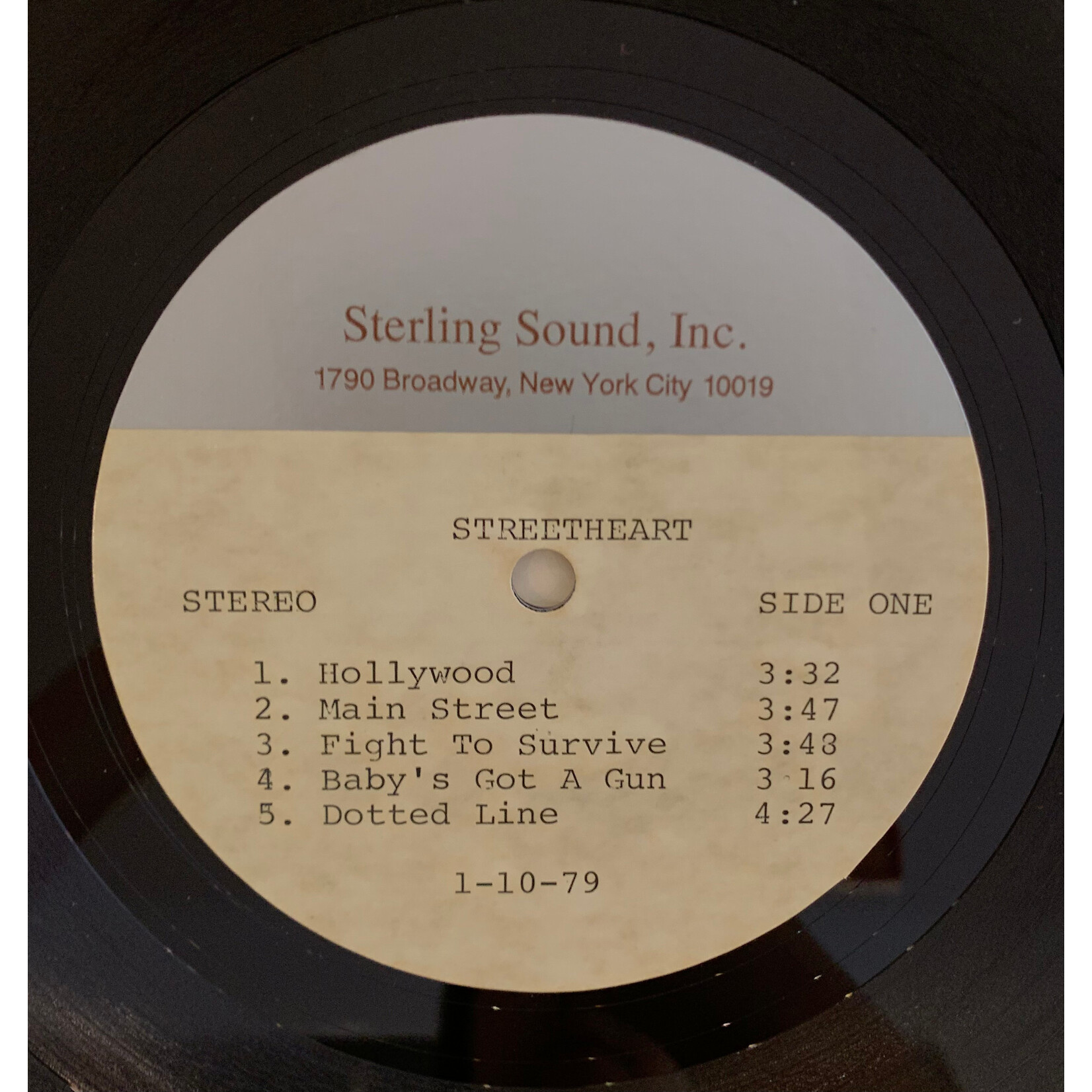 [Kollectible Vinyl] Streetheart: Under Heaven Over Hell (1970s, Canada, Promo Acetate, VG to VG+) [STERLING SOUND, INC.]