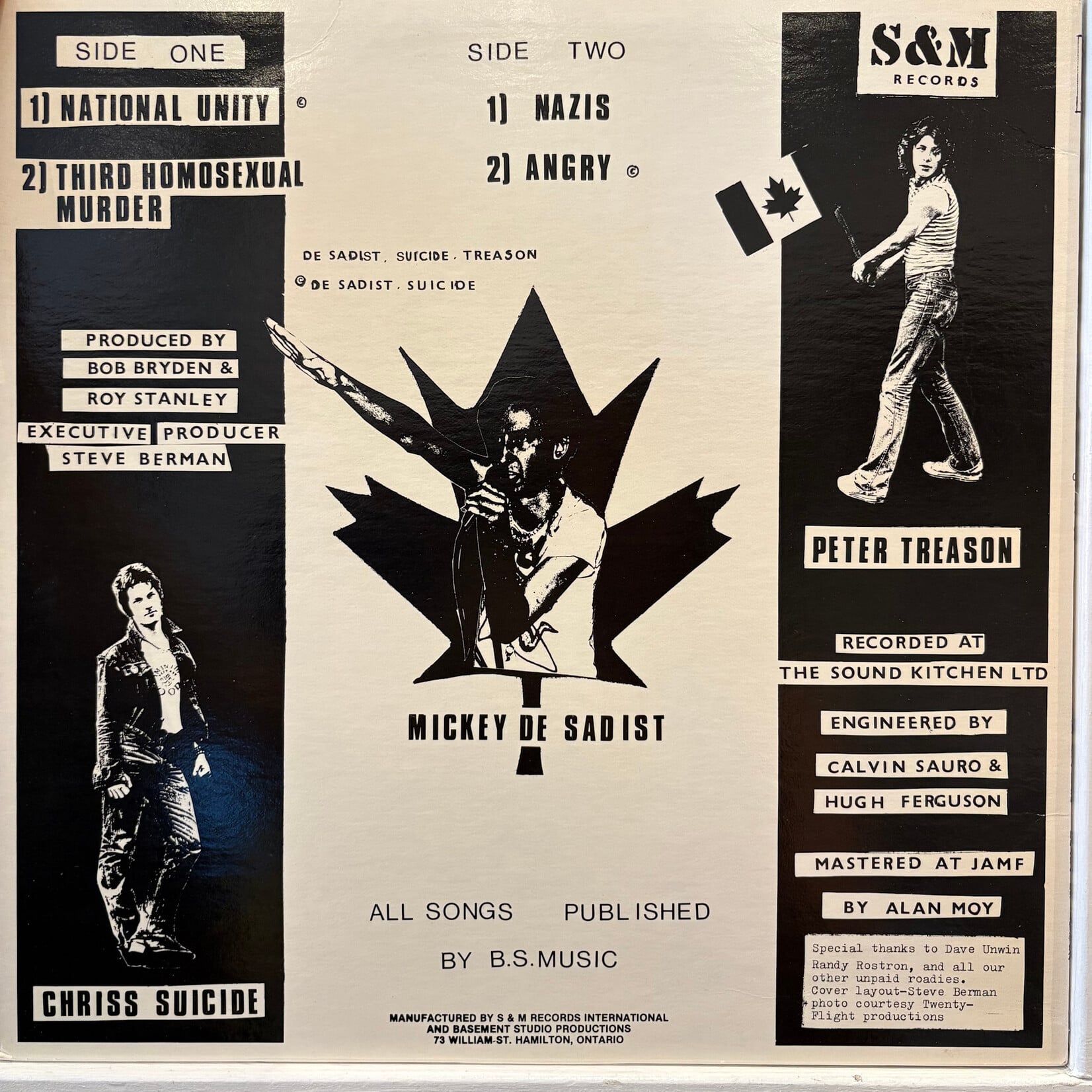 [Nick's Disk Pics] The Forgotten Rebels: Tomorrow Belongs To Us ( 1981, Canada, Hamilton Address, VG+) [S&M}