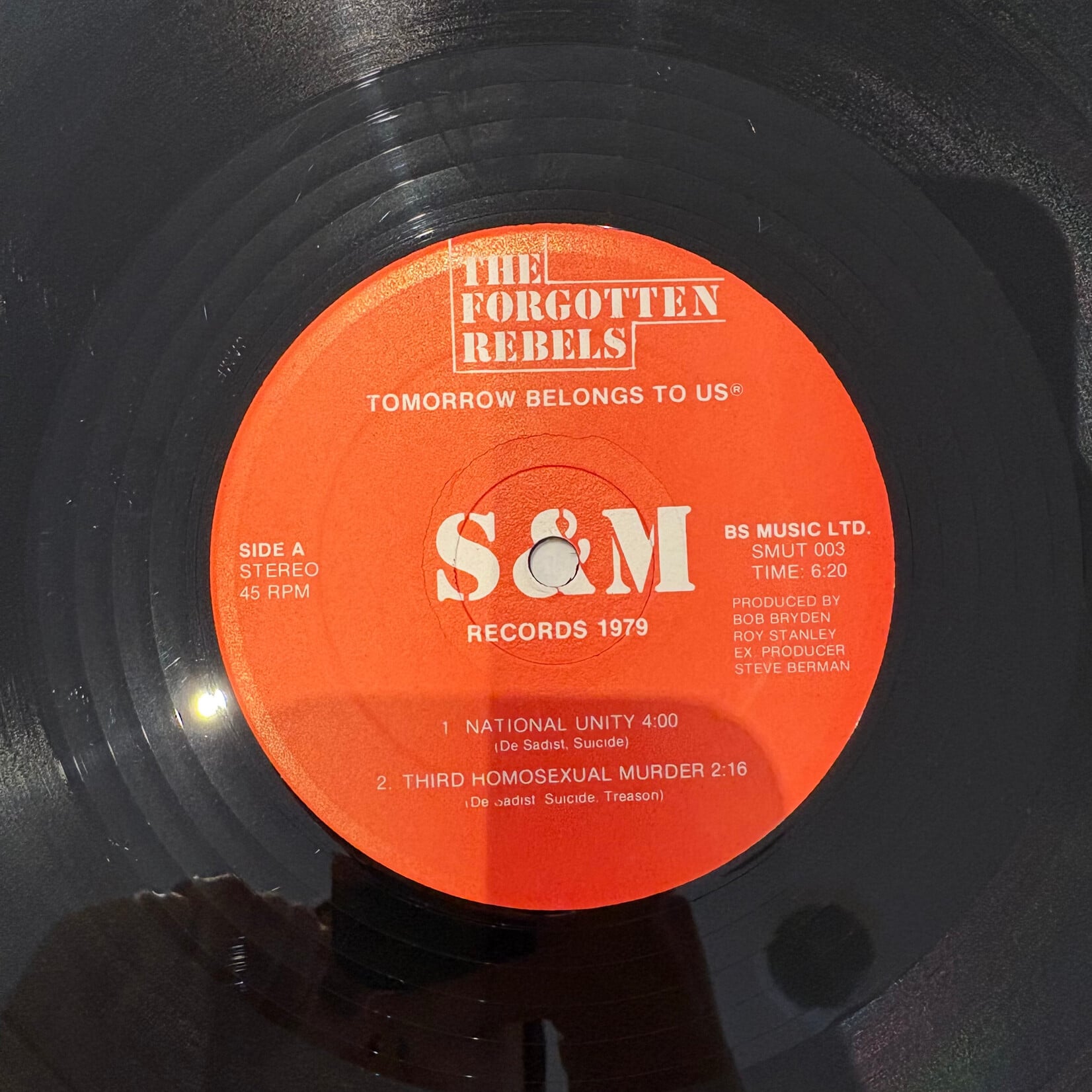 [Nick's Disk Pics] The Forgotten Rebels: Tomorrow Belongs To Us ( 1981, Canada, Hamilton Address, VG+) [S&M}