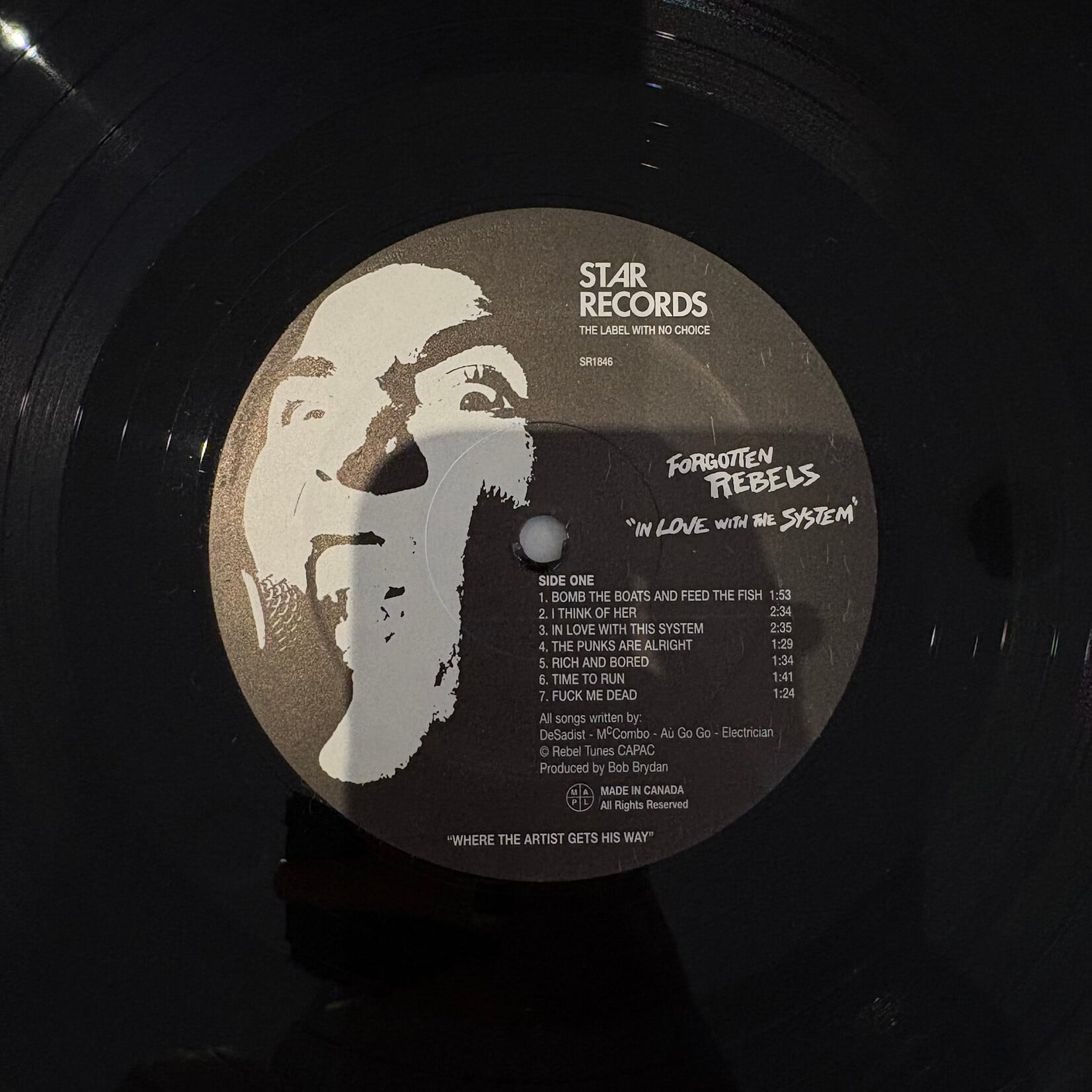 [Nick's Disk Pics] Forgotten Rebels: In Love With The System (1986, Canada, 148 Simcoe Address, VG+) [STAR]