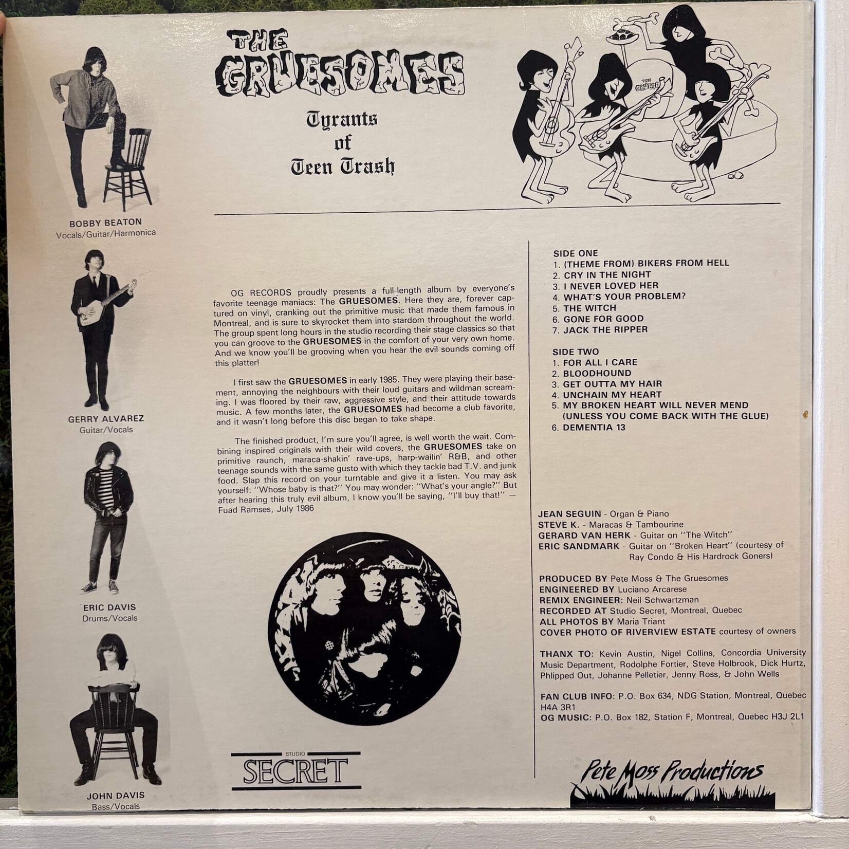 [Nick's Disk Pics] Gruesomes: Tyrants Of Teen Trash (1986, Canada, VG+) [OG MUSIC]