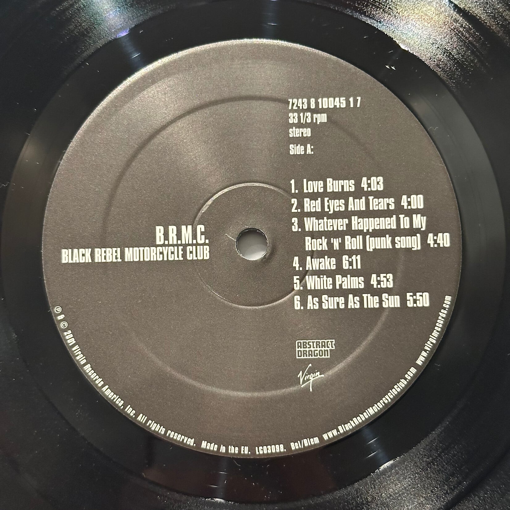 [Kollectible Vinyl] Black Rebel Motorcycle Club: B.R.M.C (2001, EUROPE, VG+) [VIRGIN]