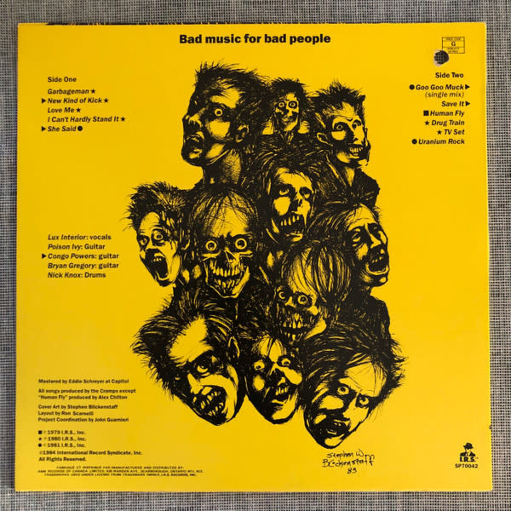 [Kollectible Vinyl] The Cramps: Bad music for bad people (1984, Canada, Psychobilly, VG+) [I.R.S]