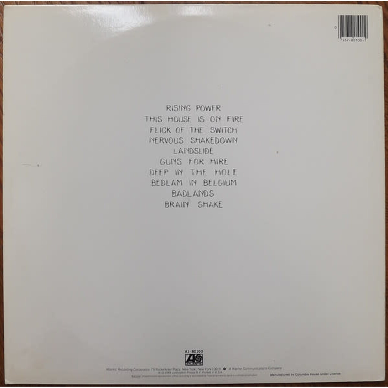 [Kollectible Vinyl] AC/DC: Flick Of The Switch (1983, USA, Gold Stamp Promo, EX) [ATLANTIC]