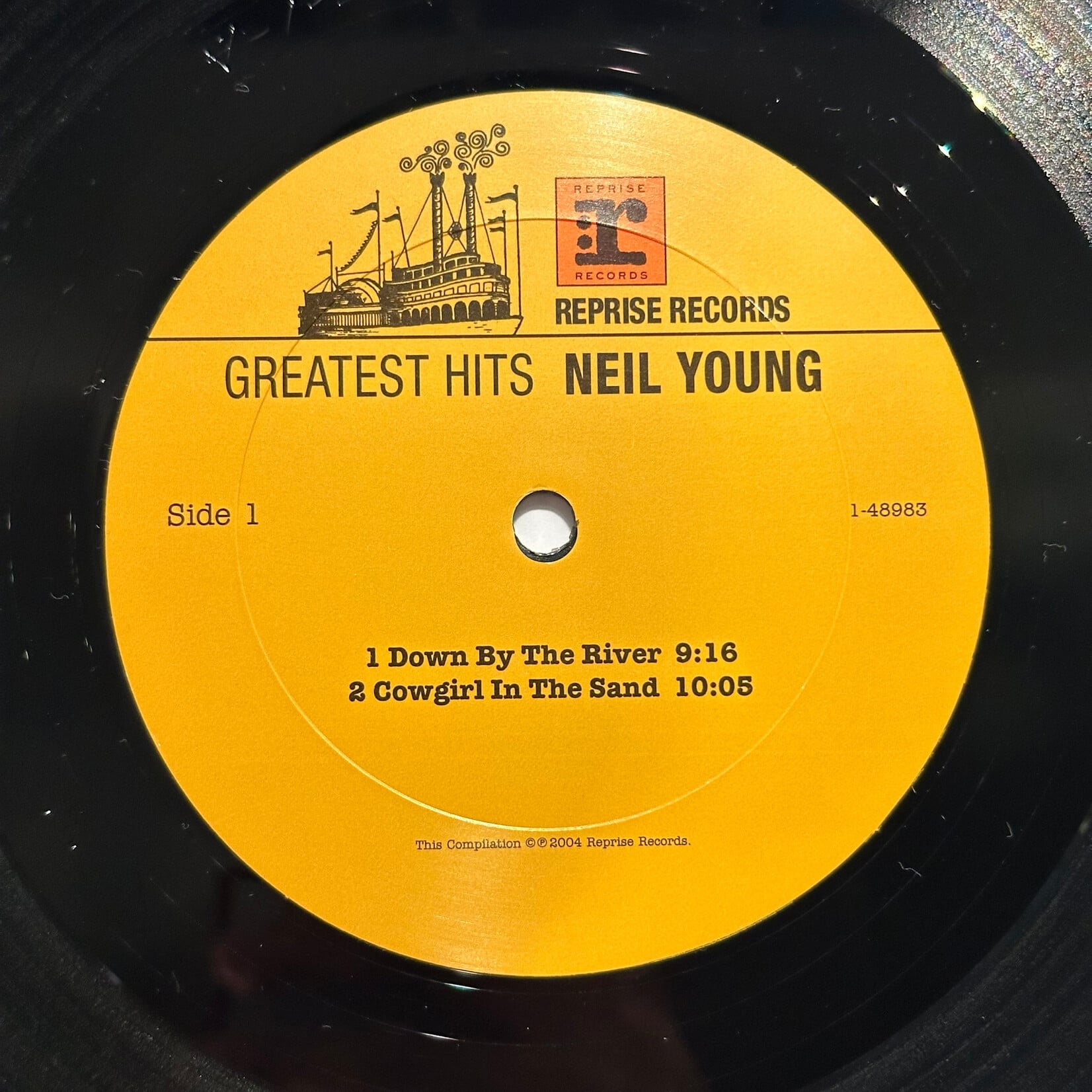 [Kollectible Vinyl] Young, Neil: Greatest Hits (2005, USA, w/ Blue Wax 7", 200g, Ex)