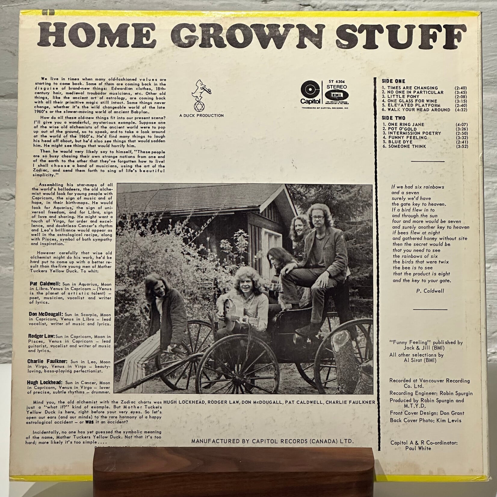 [Kollectible Vinyl] Mother Tuckers Yellow Duck: Home Grown Stuff (1969, CANADA, Canadian Psych, VG) [CAPITOL]