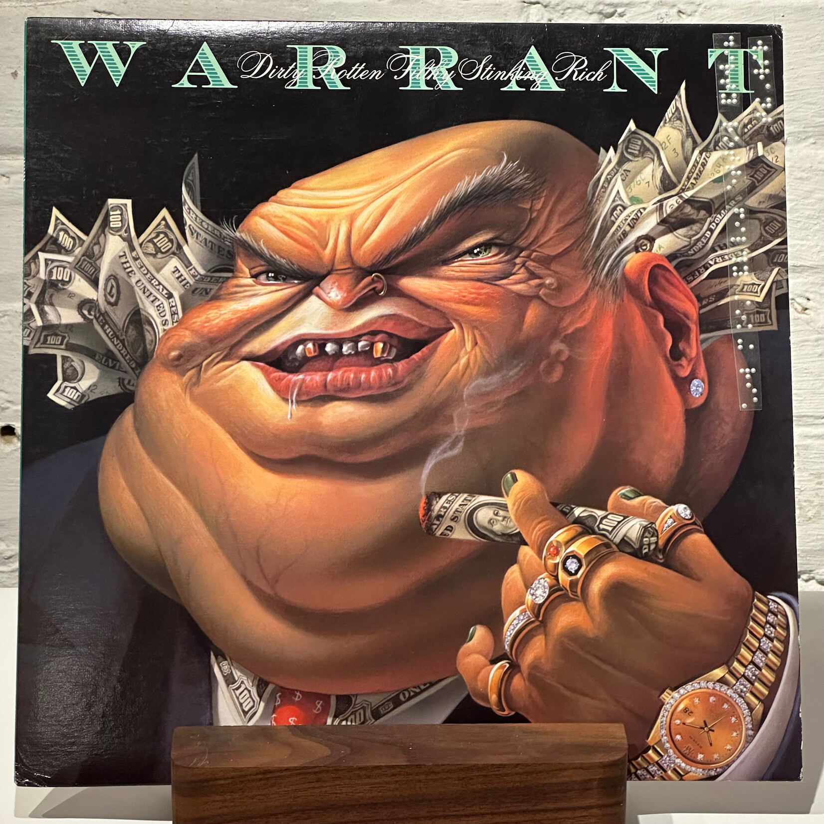 [Kollectible Vinyl] Warrant: Dirty Rotten Filthy Stinking Rich (1989, CANADA, Gold Stamp Promo, VG+) [COLUMBIA]