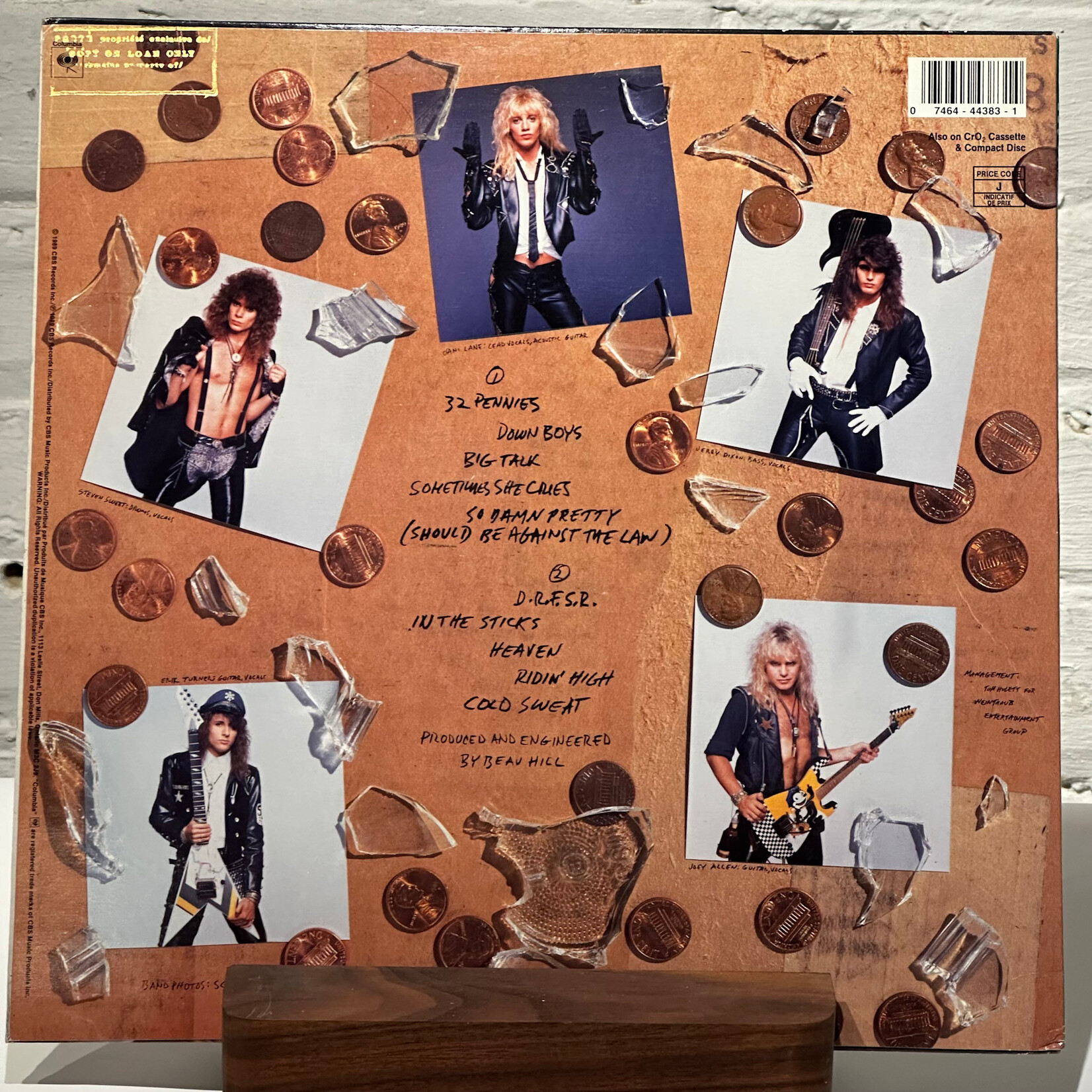 [Kollectible Vinyl] Warrant: Dirty Rotten Filthy Stinking Rich (1989, CANADA, Gold Stamp Promo, VG+) [COLUMBIA]