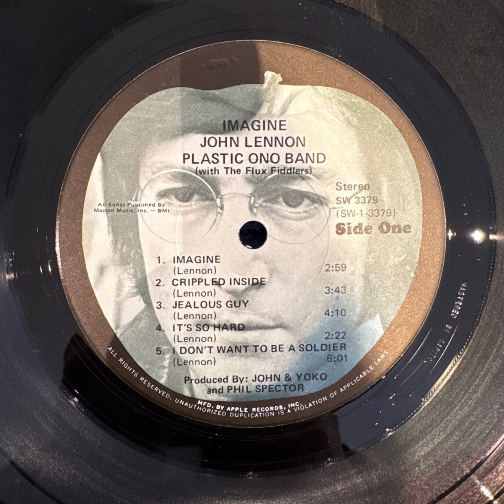 [Nick's Disk Pics] Lennon, John: Imagine (1971, USA, w/Poster + Inner + Insert, VG+) [APPLE]