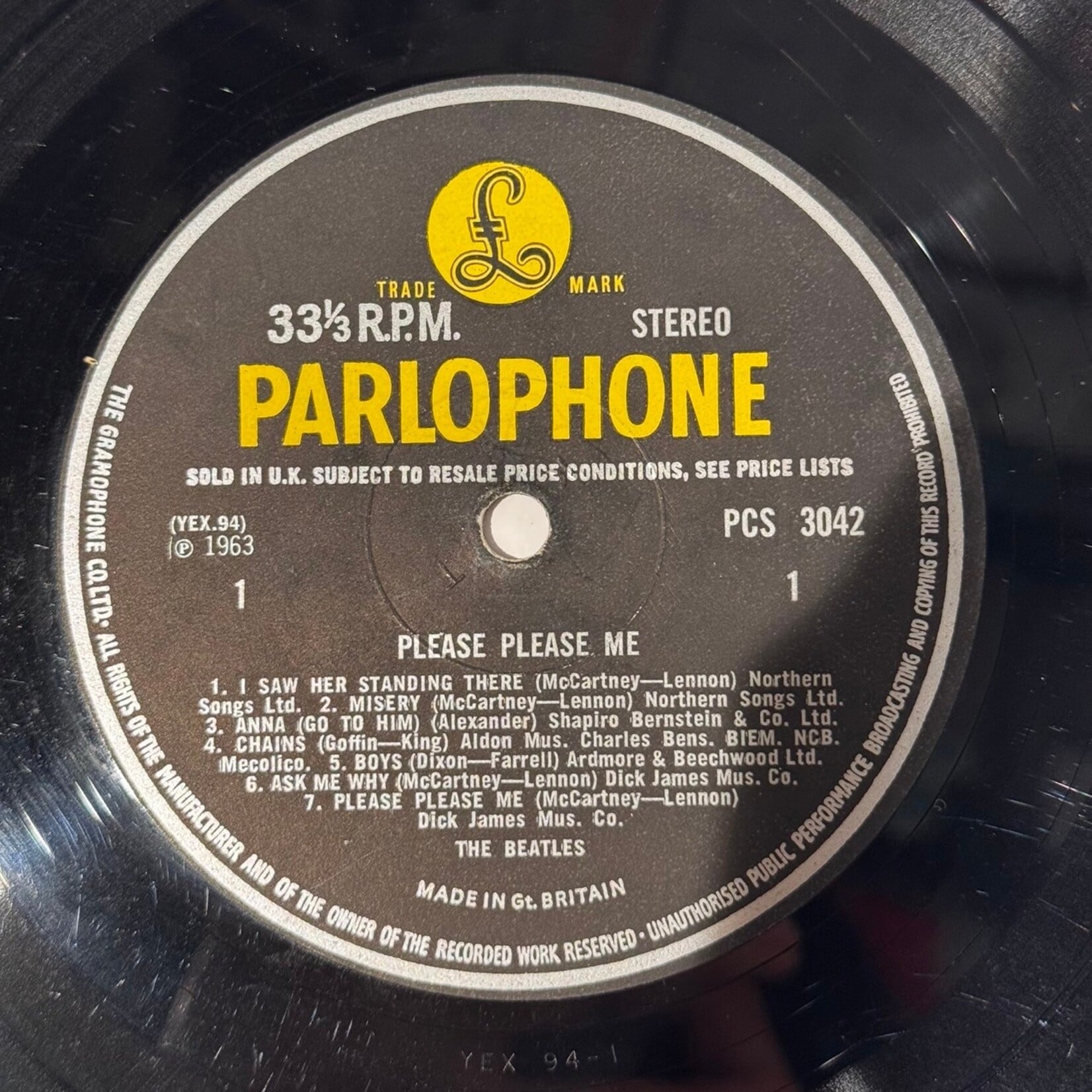[Nick's Disk Pics] Beatles: Please Please Me (w/ Mono, KT Tax Stamp, 1965 UK, VG) [PARLOPHONE]