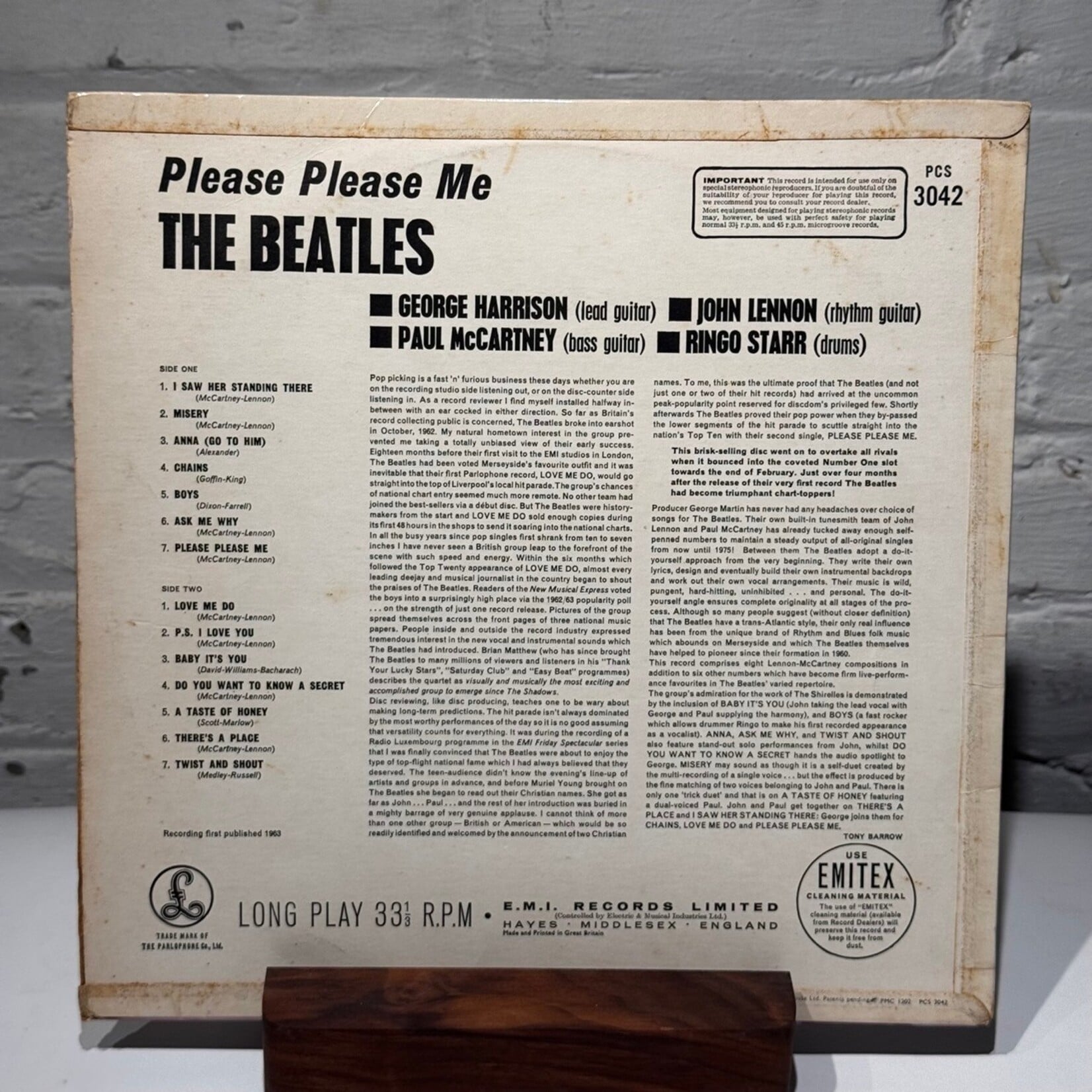 [Nick's Disk Pics] Beatles: Please Please Me (w/ Mono, KT Tax Stamp, 1965 UK, VG) [PARLOPHONE]
