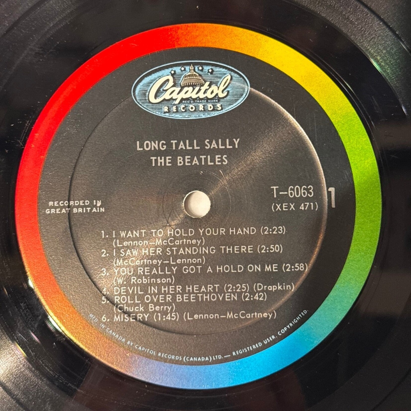 [Nick's Disk Pics] BEATLES: LONG TALL SALLY (Mono, Capitol 6000, 1964, Canada, VG+) [CAPITOL]