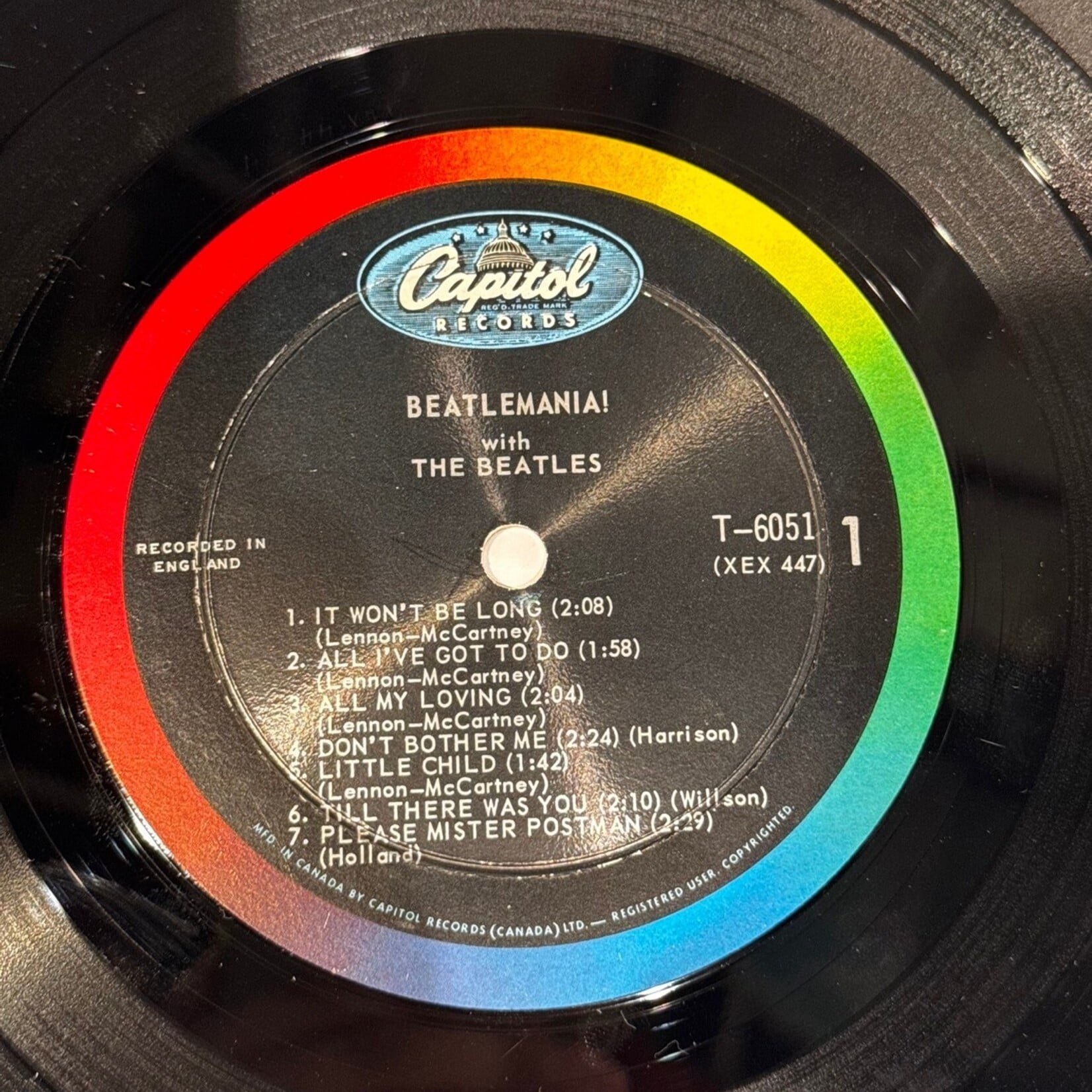 [Nick's Disk Pics] Beatles: Beatlemania! With The Beatles (Mono, Capitol 6000, 1963, Canada, VG+) [CAPITOL]