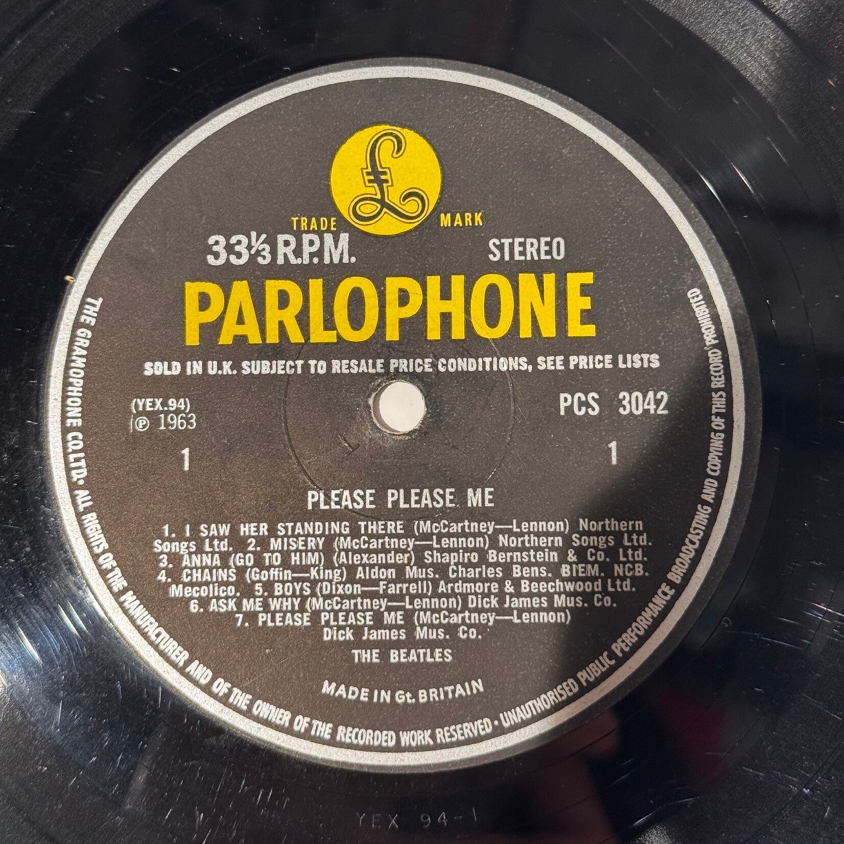 [Nick's Disk Pics] Beatles: Please Please Me (1964, UK, Stereo, KT Tax Stamp, VG) [PARLOPHONE]