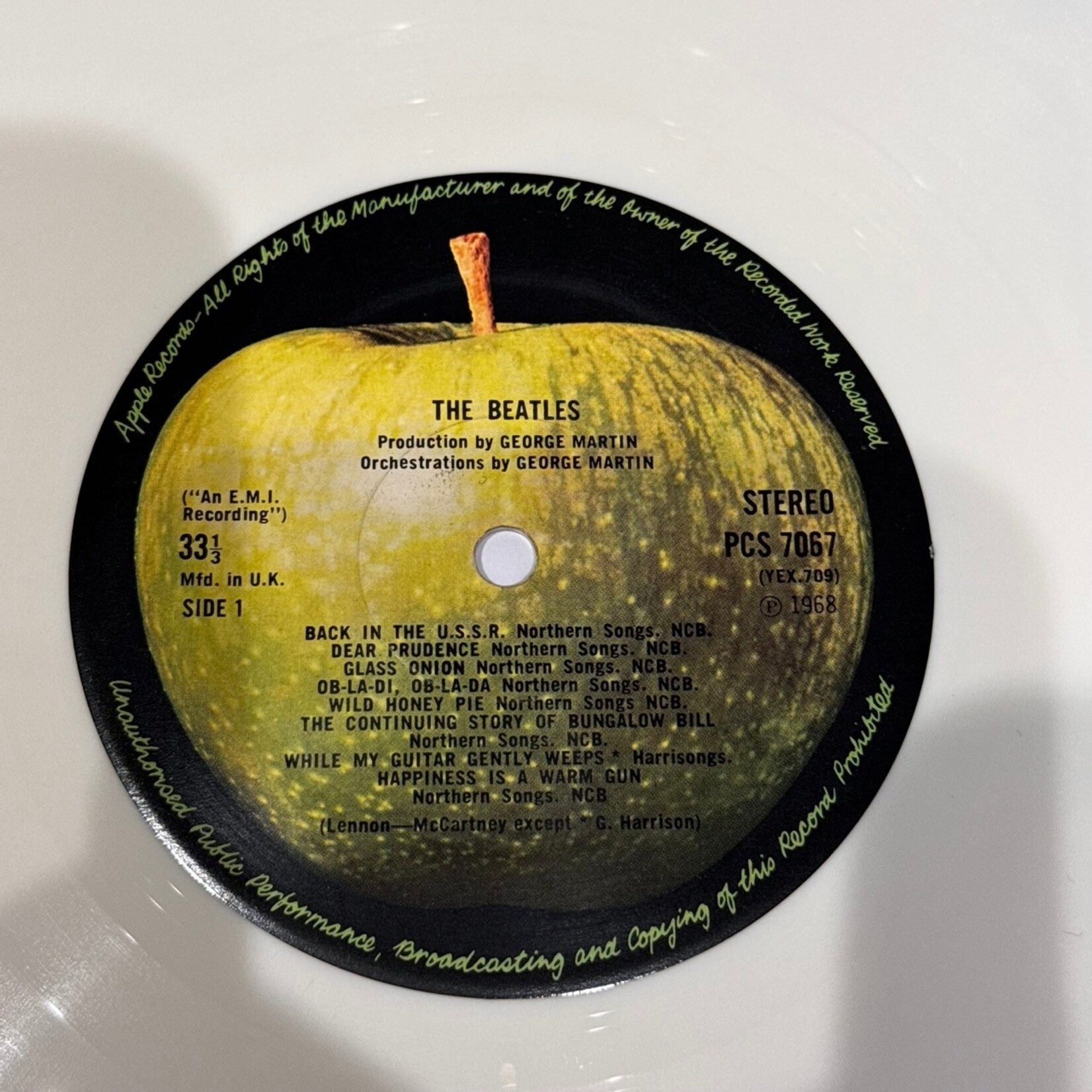 [Nick's Disk Pics] Beatles: Self-Titled - The White Album (1978, UK, Ltd Ed. White Vinyl, w/Hype + Insert, In Shrink, VG+) [APPLE]