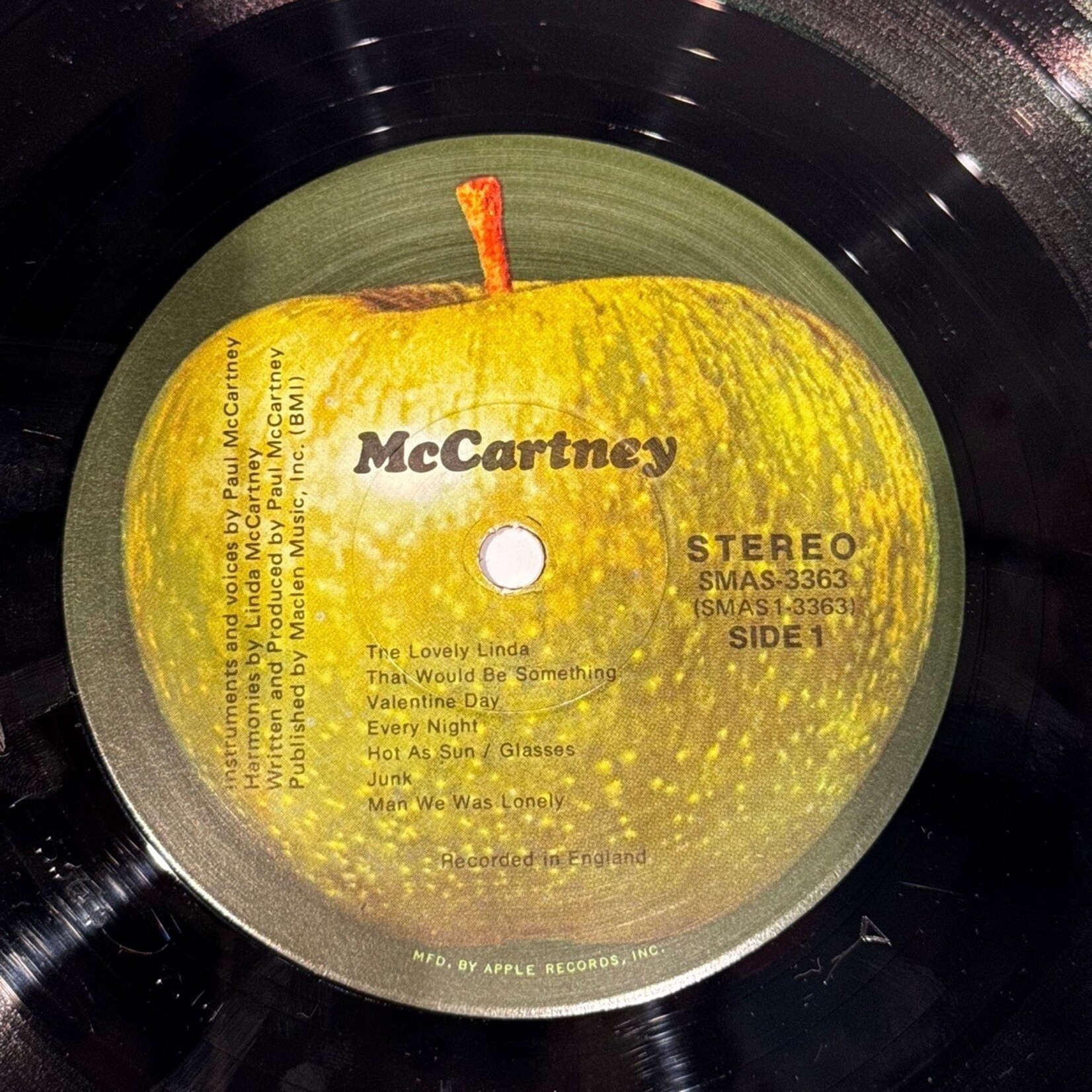 [Nick's Disk Pics] McCartney, Paul (Beatles): McCartney (1970, USA, VG+) [APPLE]