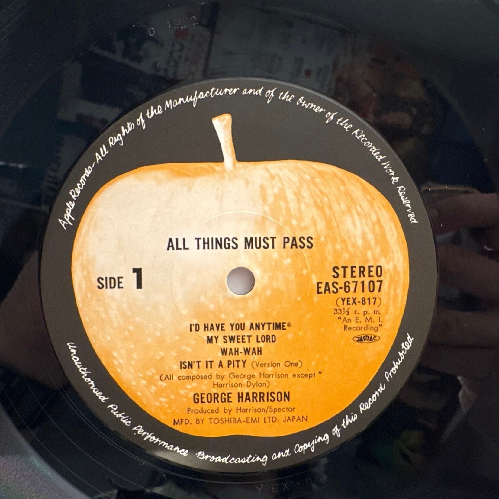 [Nick's Disk Pics] Harrison, George (Beatles): All Things Must Pass (1977, Japan, Fully Loaded Box Set, Ex) [APPLE]
