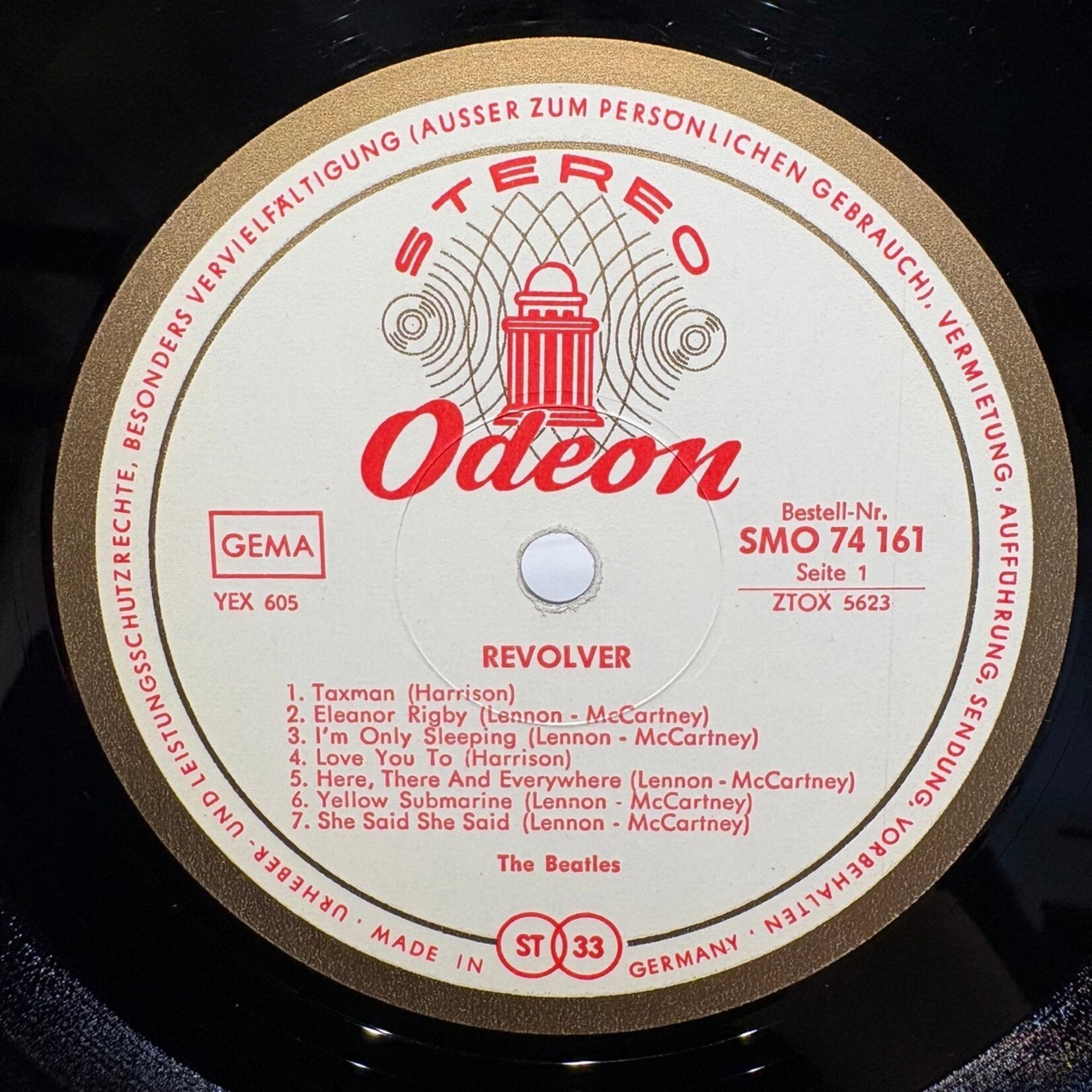 [Nick's Disk Pics] Beatles: Revolver (1966, Switzerland, Swiss Export Version, "I Want To Love You" Misprint, w/ Company Inner, VG+) [ODEON]