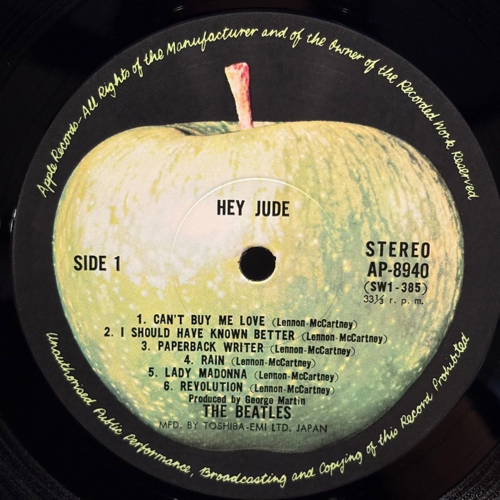 [Nick's Disk Pics] Beatles: Hey Jude (1974, Japan, OBI + Insert, EX) [APPLE]