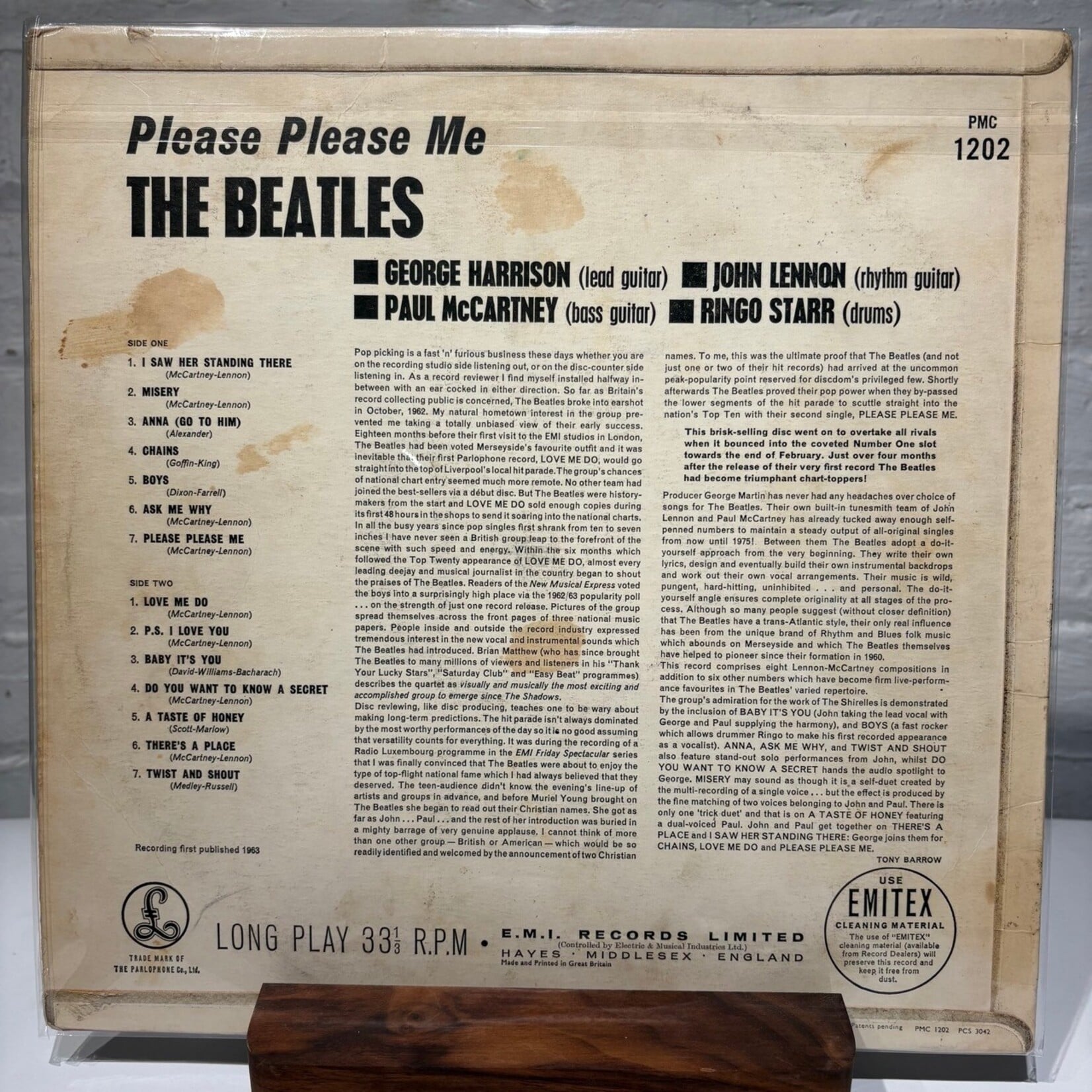 [Nick's Disk Pics] Beatles: Please Please Me (1963, UK, Mono, KT Tax Stamp, No "Sold in UK", VG) [PARLOPHONE]