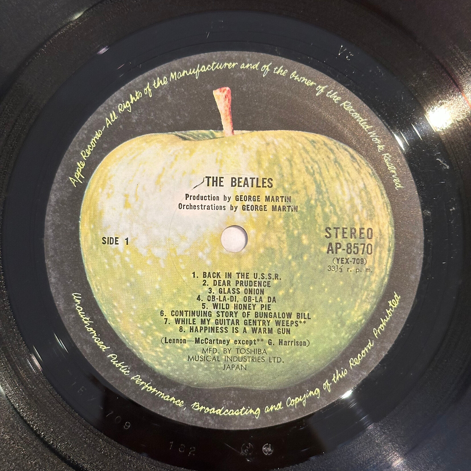 [Nick's Disk Pics] Beatles: Self-Titled - The White Album (1972, Japan, w/inserts, ¥4000 Version, Disc EX) [APPLE]