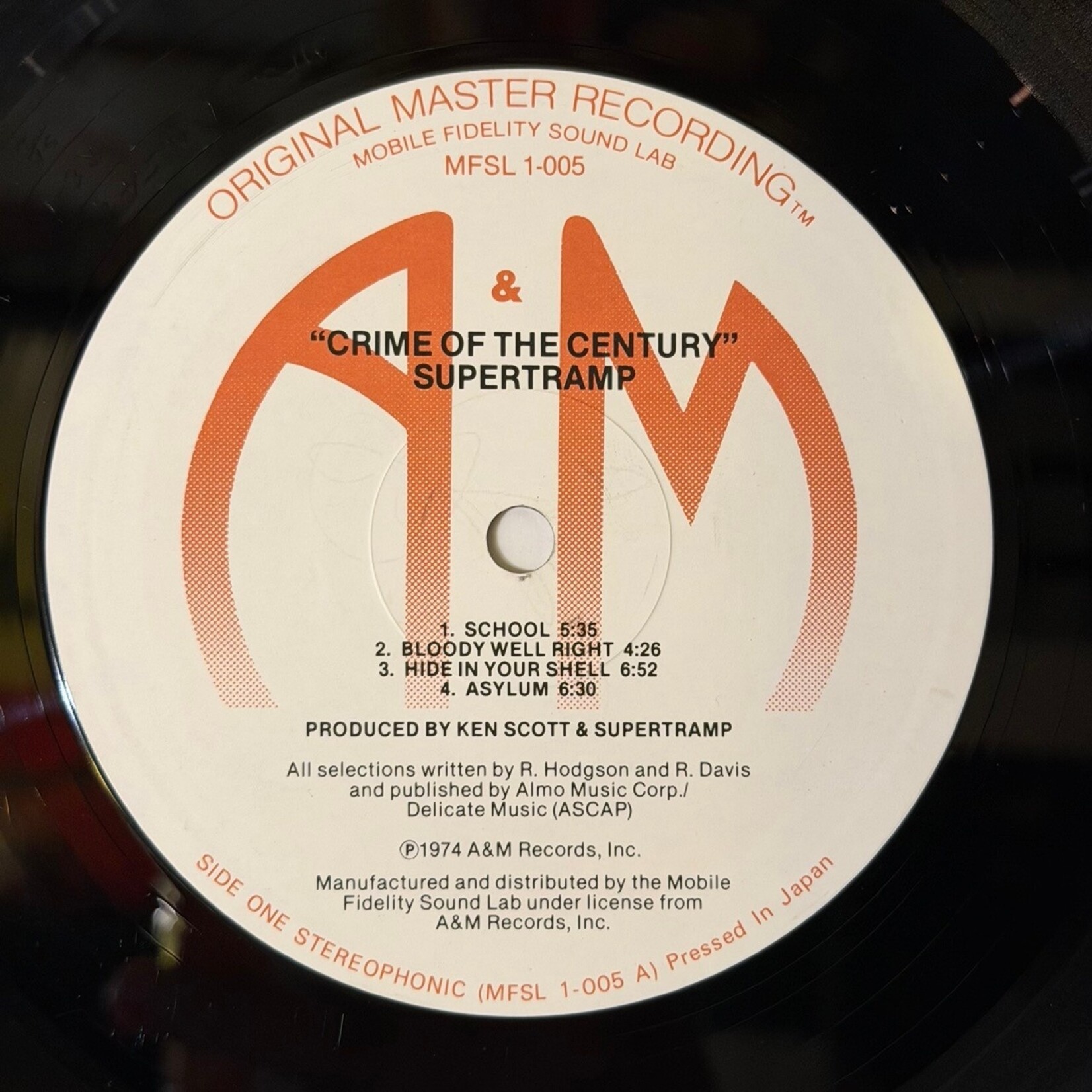 [Kollectible Vinyl] Supertramp: Crime Of The Century (1978, USA, Audiophile, VG+ One Mark) [MOFI]