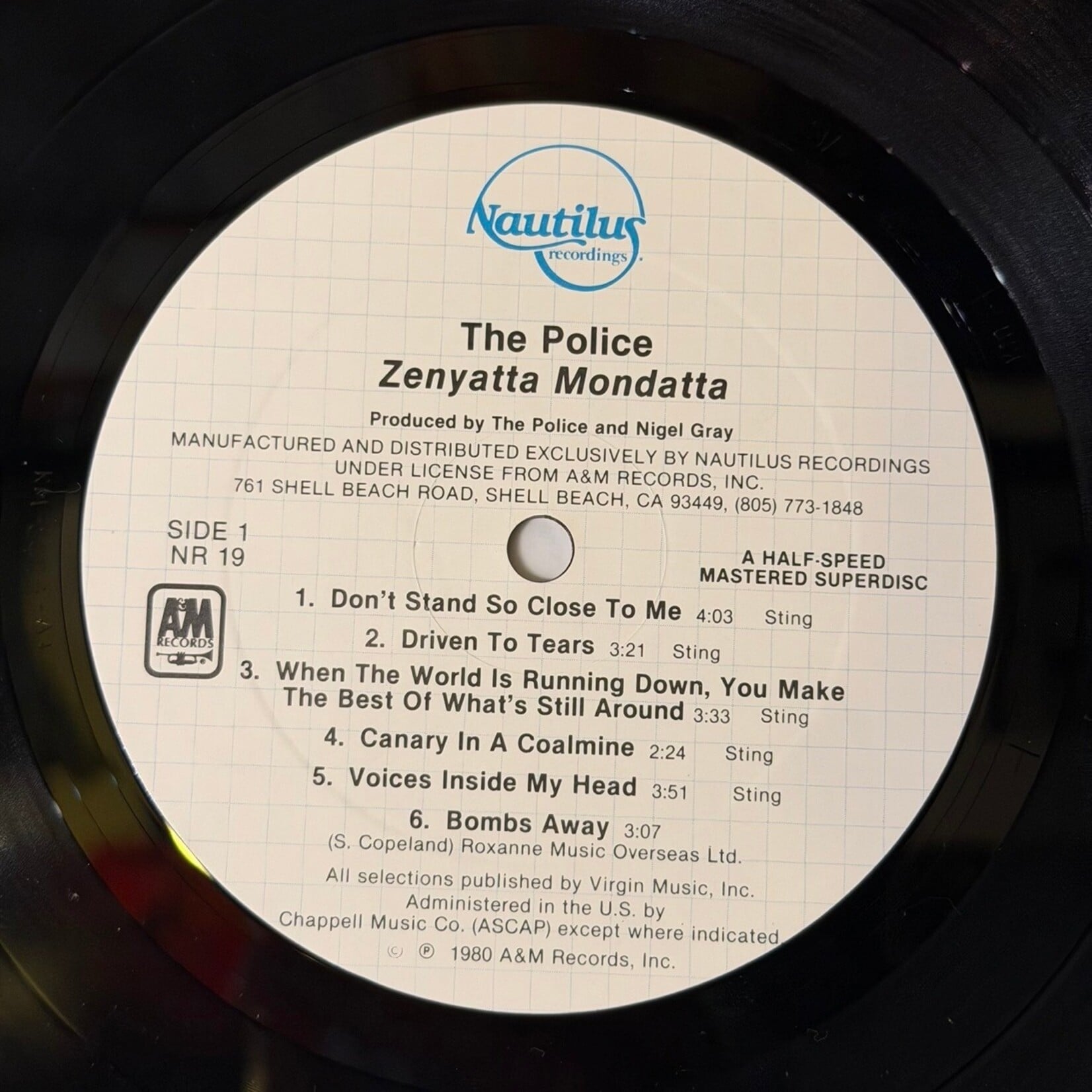 [Kollectible Vinyl] The Police: Zenyatta Mondatta (1981, USA, Audiophile, VG+) [NAUTILUS]