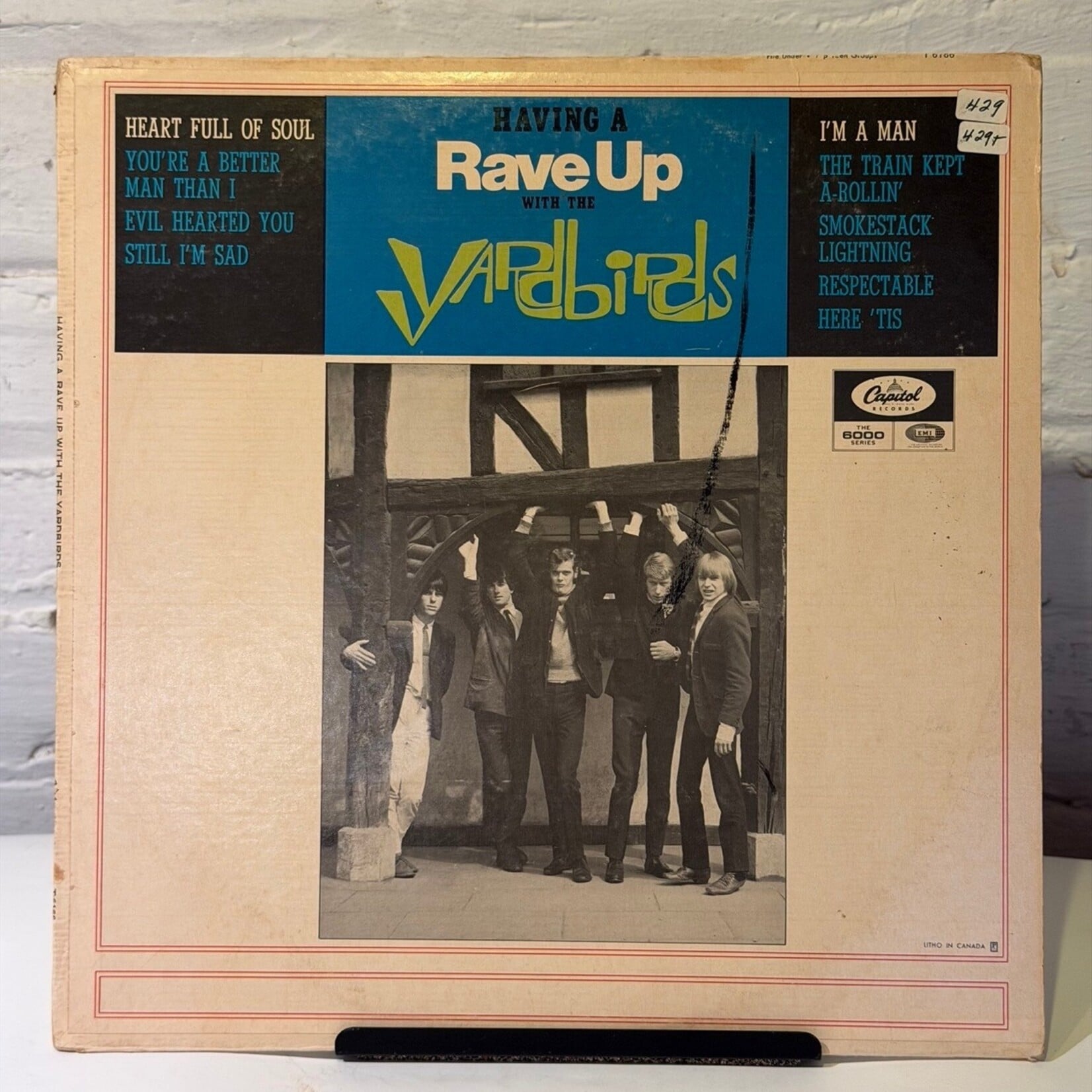 [Kollectible Vinyl] Yardbirds: Having a Rave Up With (1966, CANADA, Mono, Capitol 6000, VG) [CAPITOL]