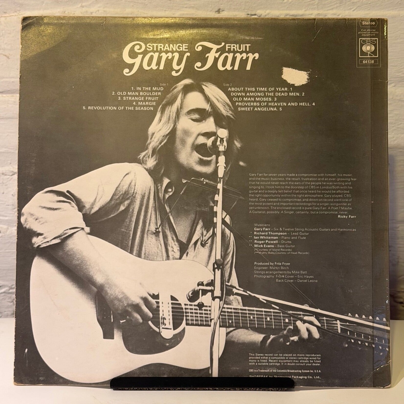 [Kollectible Vinyl] Farr, Gary: Strange Fruit (1970, UK, DISC VG+) [CBS]
