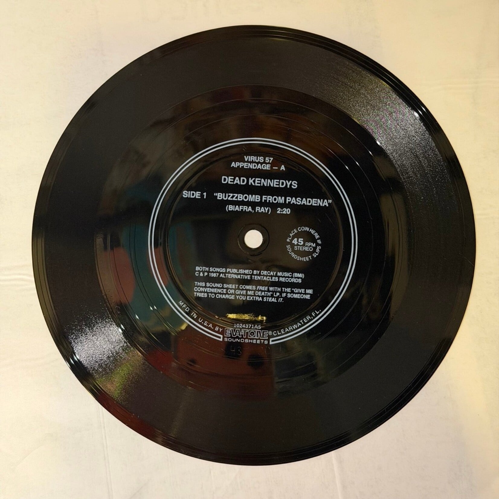 [Kollectible Vinyl] Dead Kennedys: Give Me Convenience Or Give Me Death (1987, CANADA, w/ Flexi and Insert, VG+) [FRINGE]