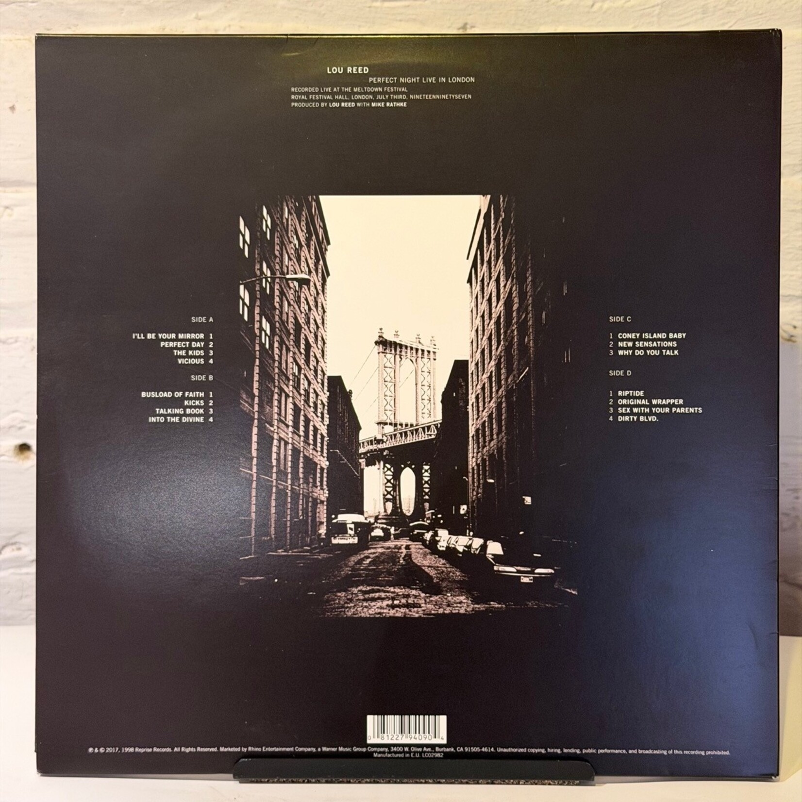 [Kollectible Vinyl] Reed, Lou: Perfect Night Live In London (2017, EUROPE, Limited Edition RSD, Ex) [RHINO]
