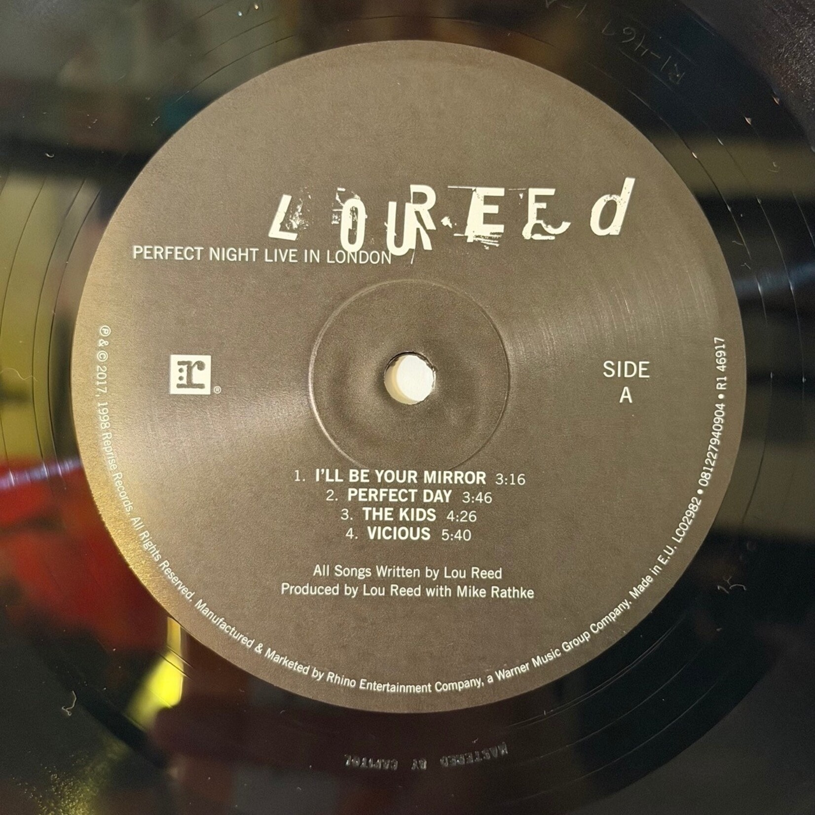 [Kollectible Vinyl] Reed, Lou: Perfect Night Live In London (2017, EUROPE, Limited Edition RSD, Ex) [RHINO]