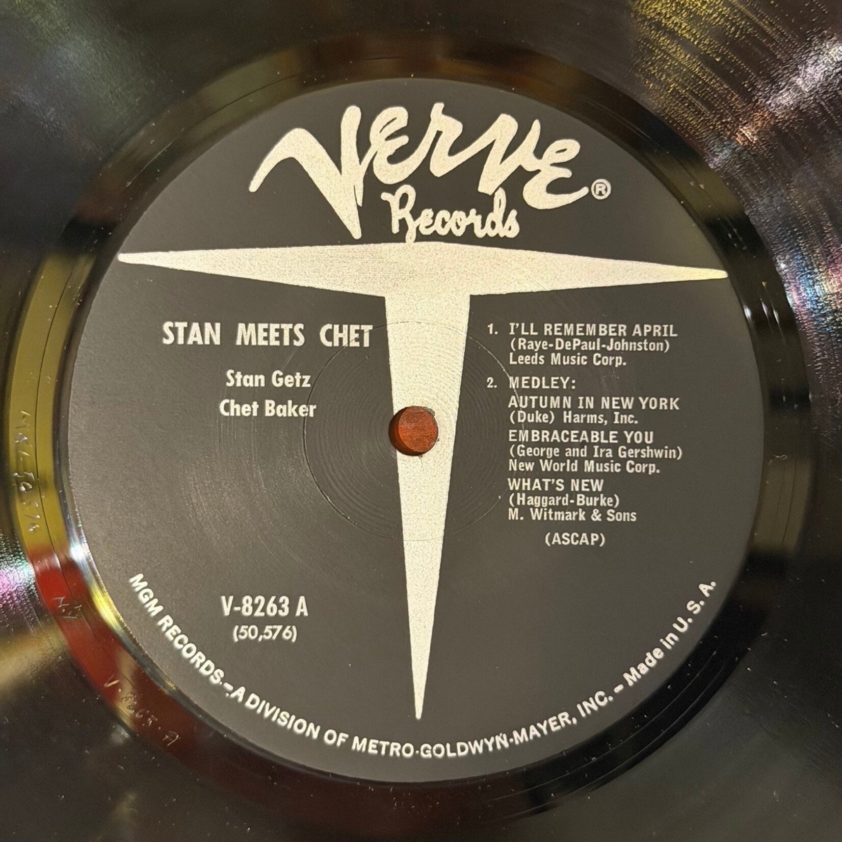 [Kollectible Vinyl] Getz, Stan w/ Chet Baker: Stan Meets Chet (2nd Issue, Disc Ex) [VERVE]