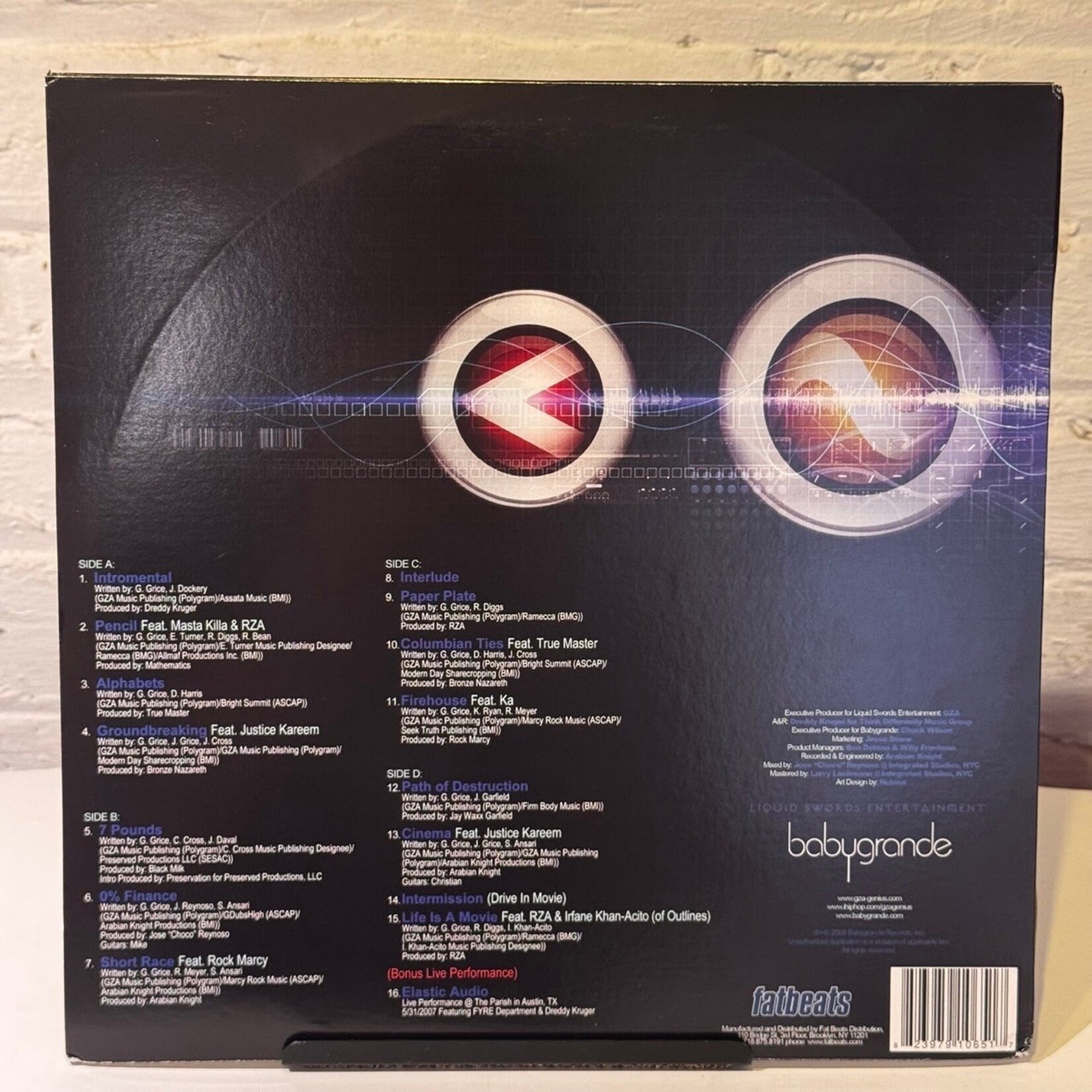 [Kollectible Vinyl] GZA/Genius: Pro Tools (2008, USA, EX) [BABYGRANDE]