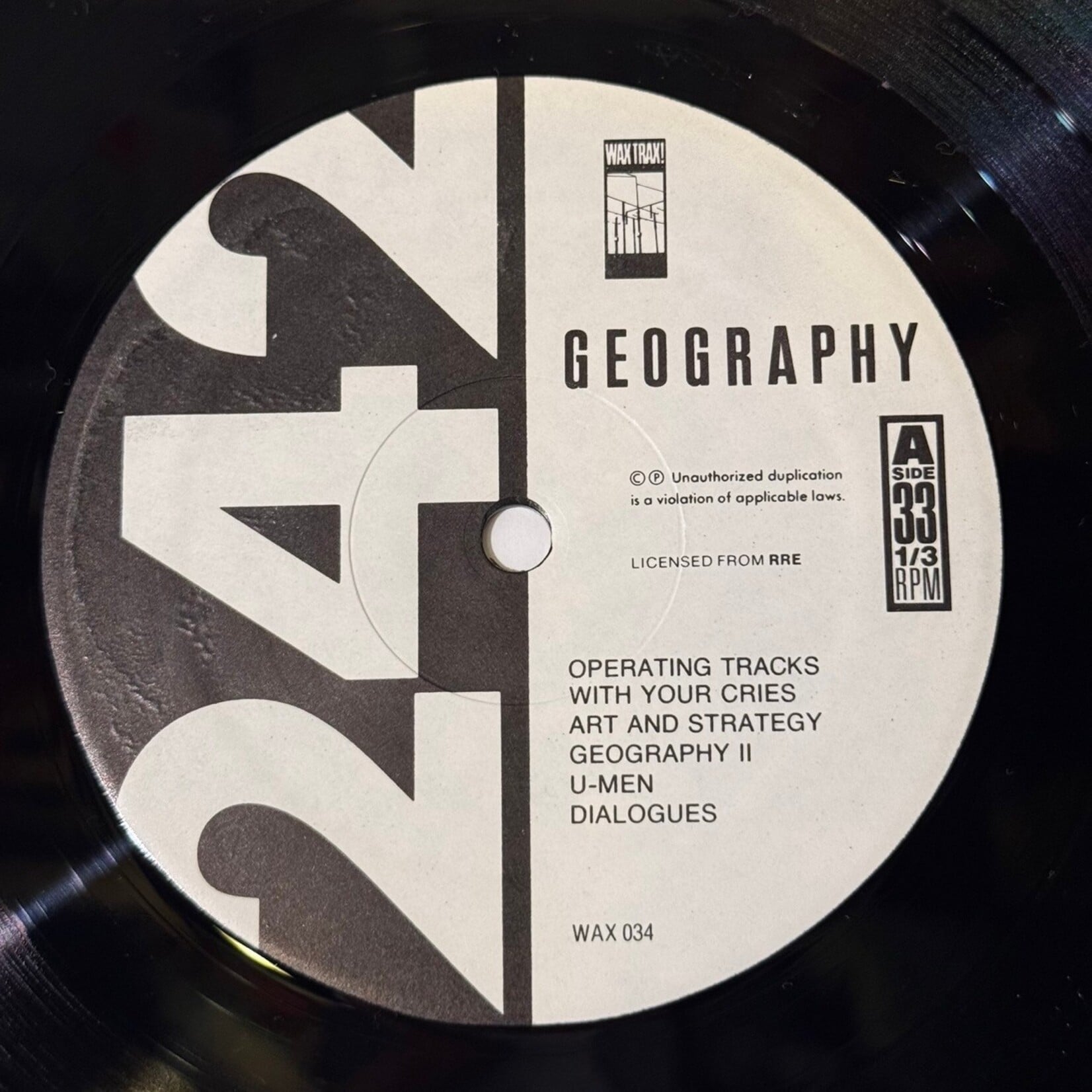 [Kollectible Vinyl] Front 242: Geography (1987, USA, w/ Insert, Ricardocore, Ex) [WAX TRAX]