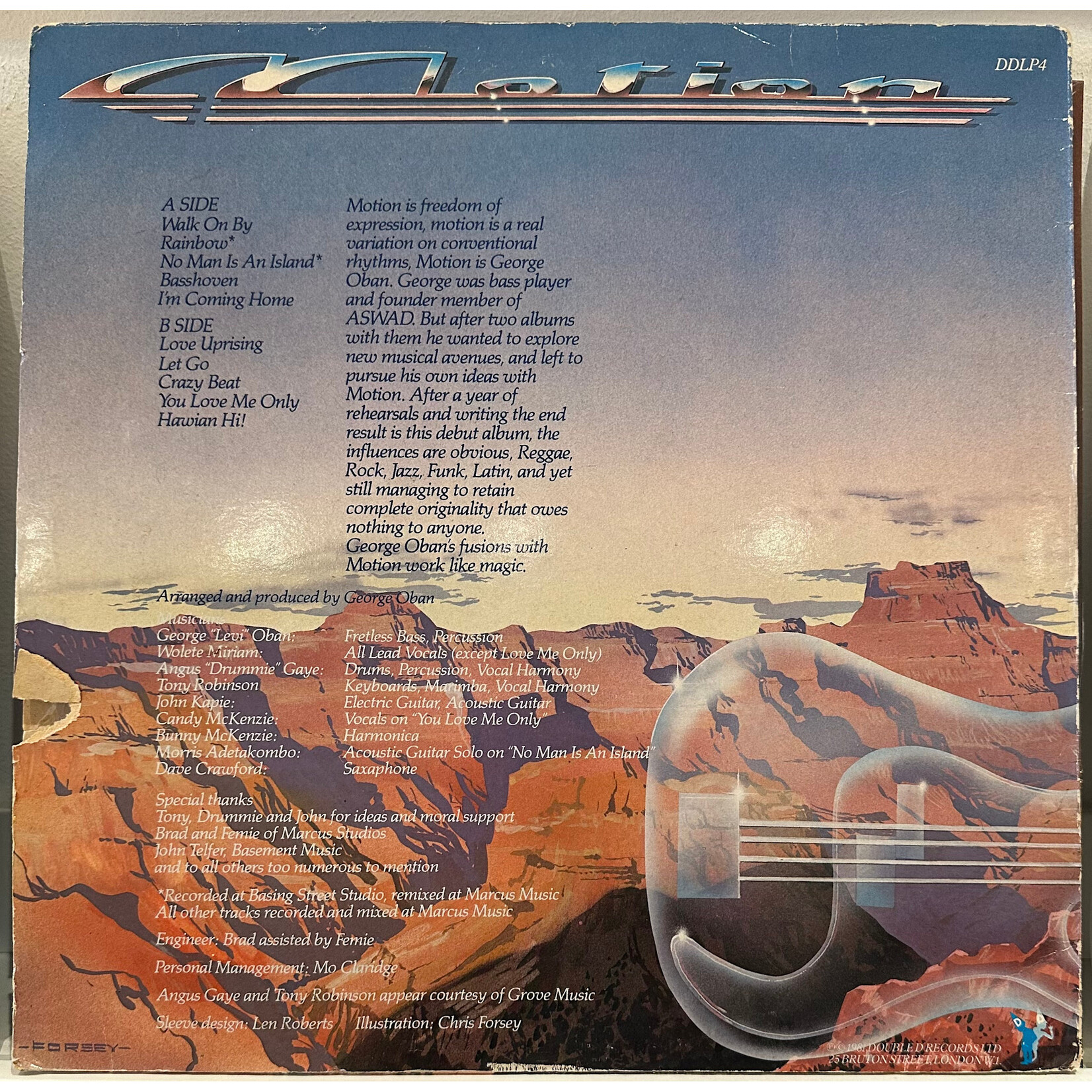 [Kollectible Vinyl] Motion: Self-titled (1981, UK, Disc VG+) [DOUBLE D]