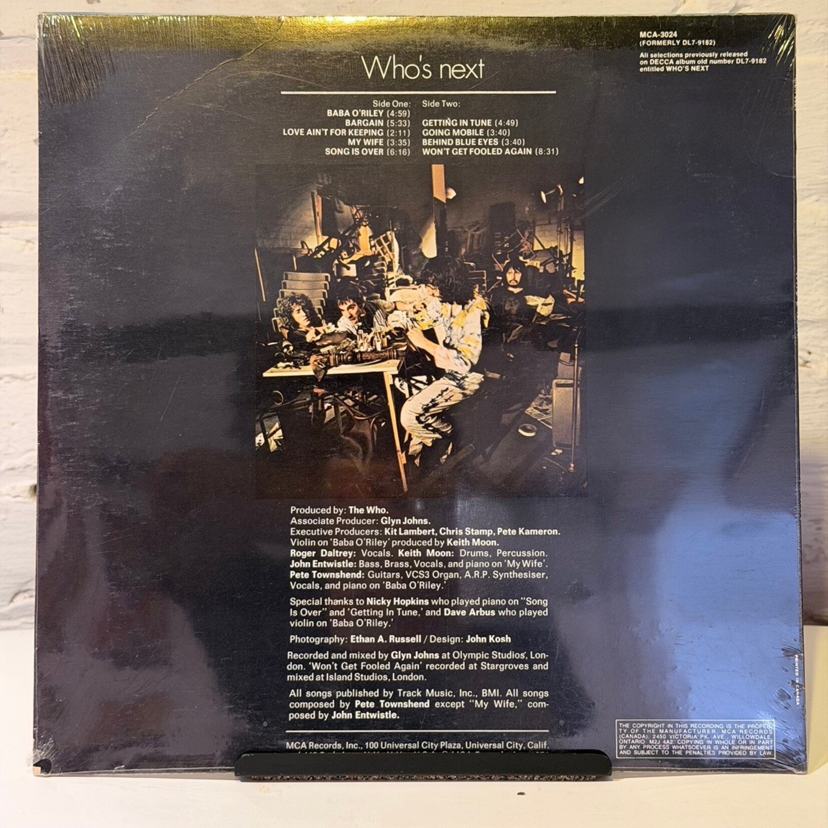 [Kollectible Vinyl] Who: Who's Next (1980, Canada, Sealed) [MCA]