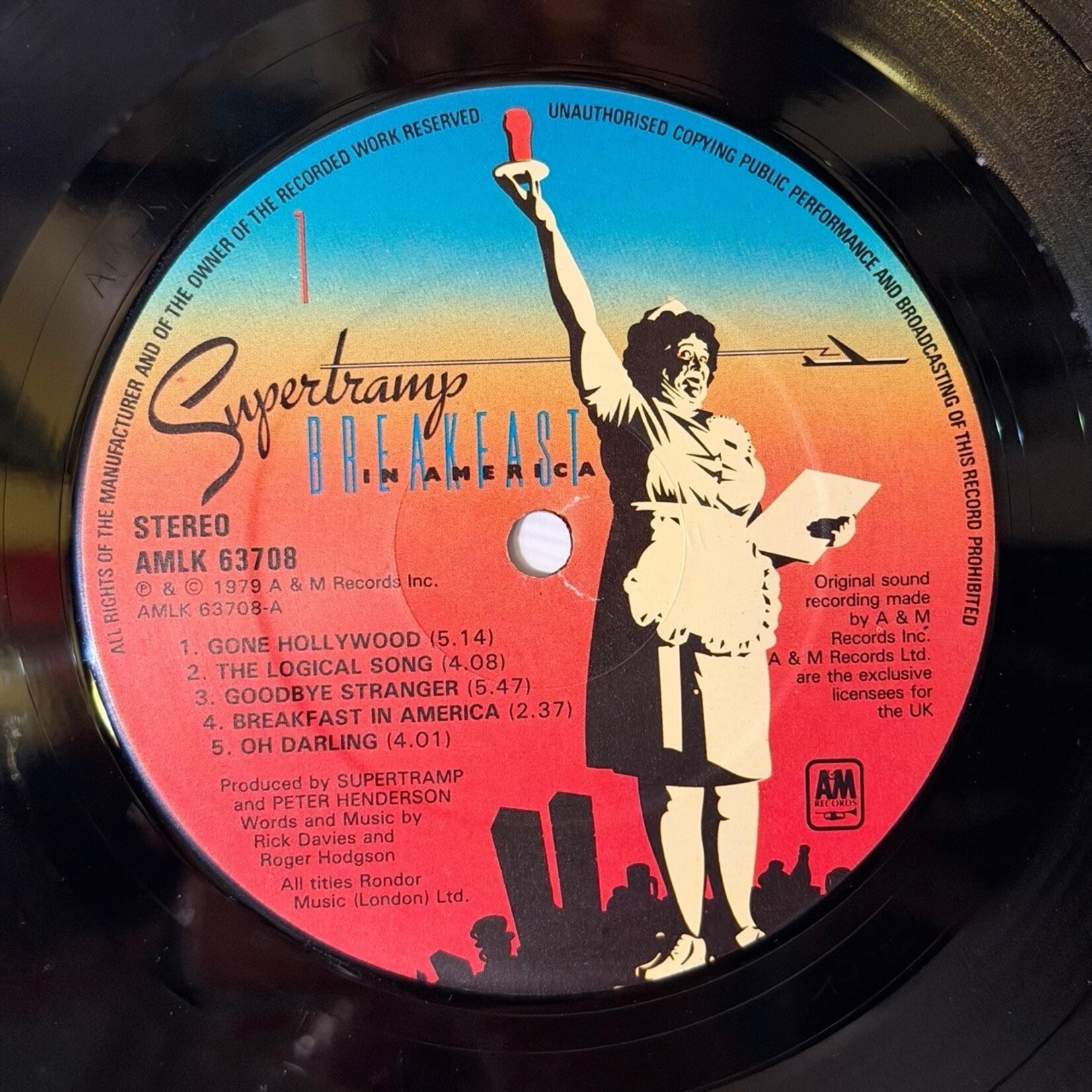 [Kollectible Vinyl] Supertramp: Breakfast In America (w/Inner, 1979, UK, Ex) [A&M]