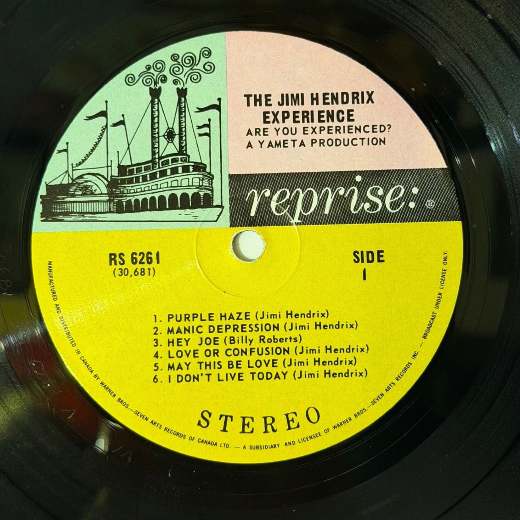 [Kollectible Vinyl] Jimi Hendrix Experience: Are You Experienced? (Mismatch (US Cover), Tri-Colour Reprise, 1967, Canada, VG+) [REPRISE]