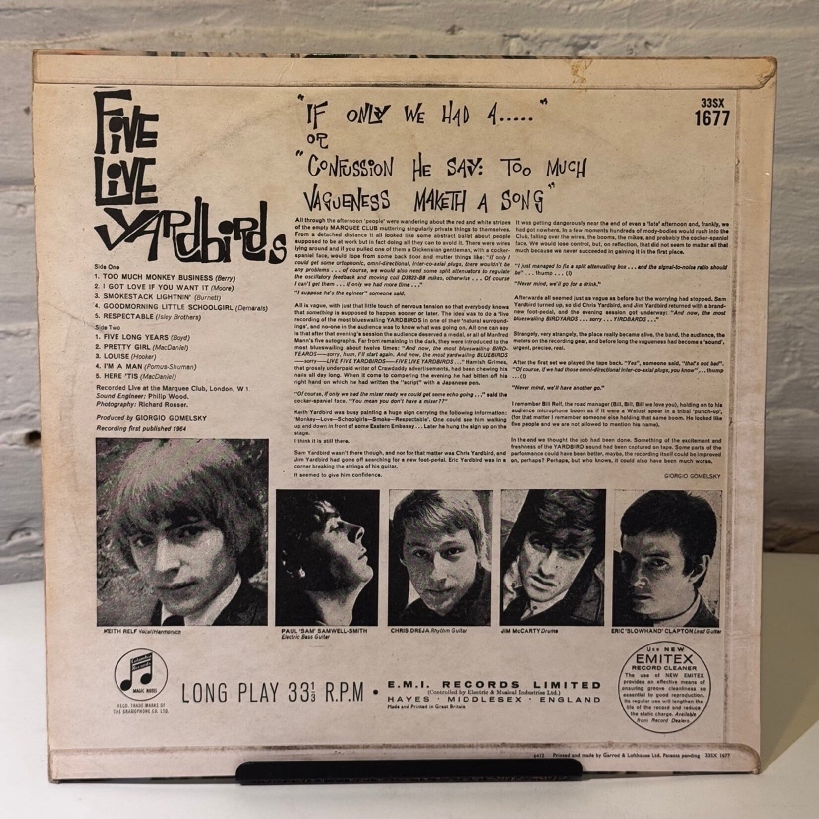 [Kollectible Vinyl] Yardbirds: Five Live Yardbirds (1971, UK, VG) [EMI]