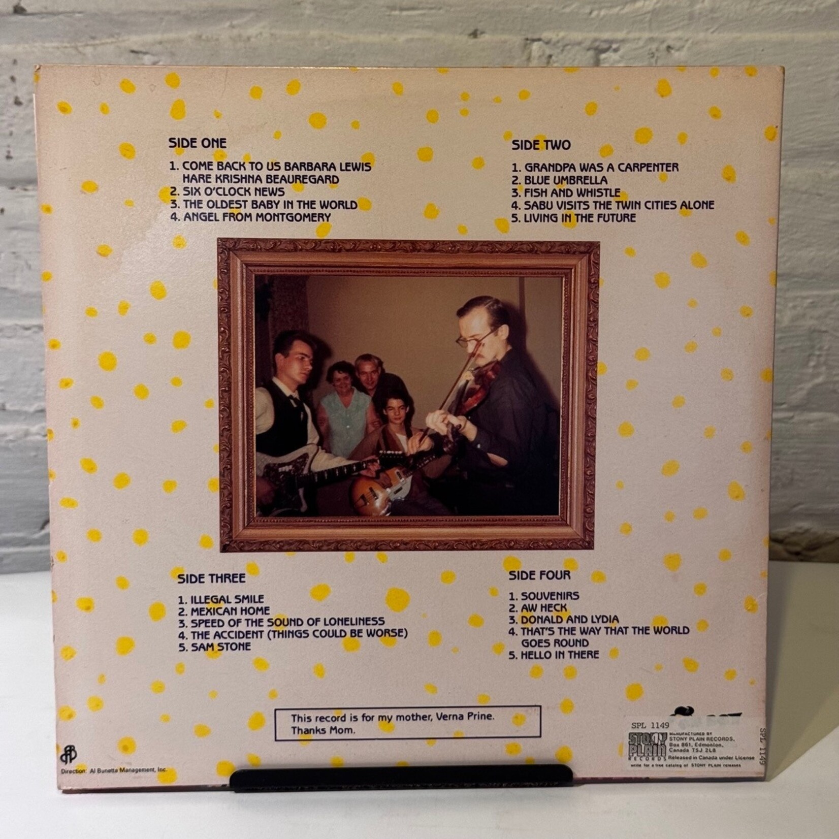 [Kollectible Vinyl] Prine, John: John Prine Live (1988, Canada, VG+) [STONY PLAIN]