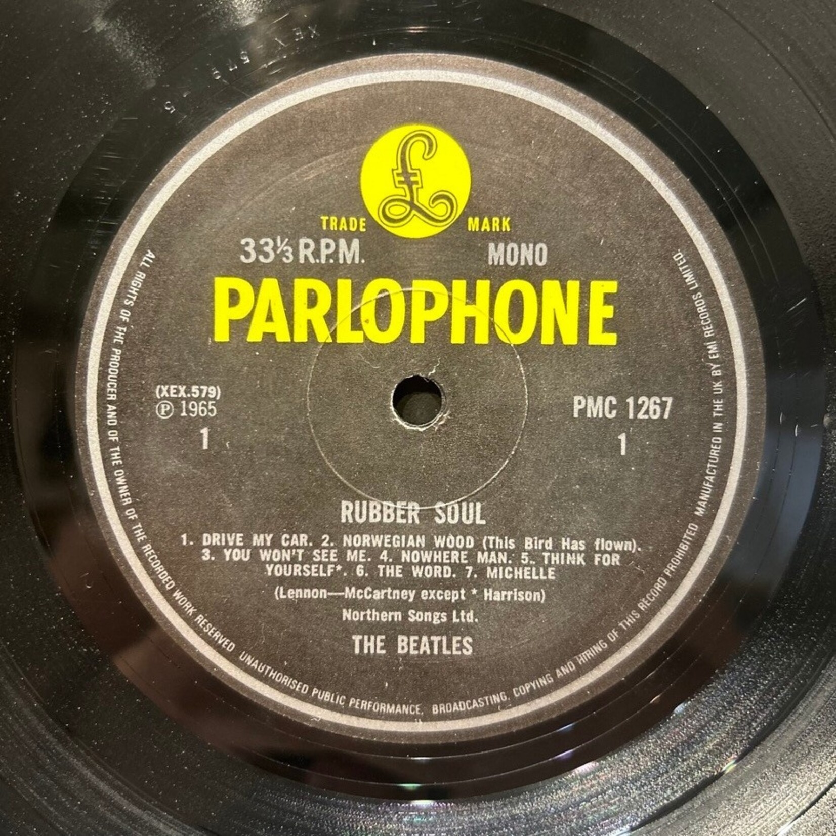 [Kollectible Vinyl] Beatles: Rubber Soul (1981, UK, Disc VG+) [PARLOPHONE]