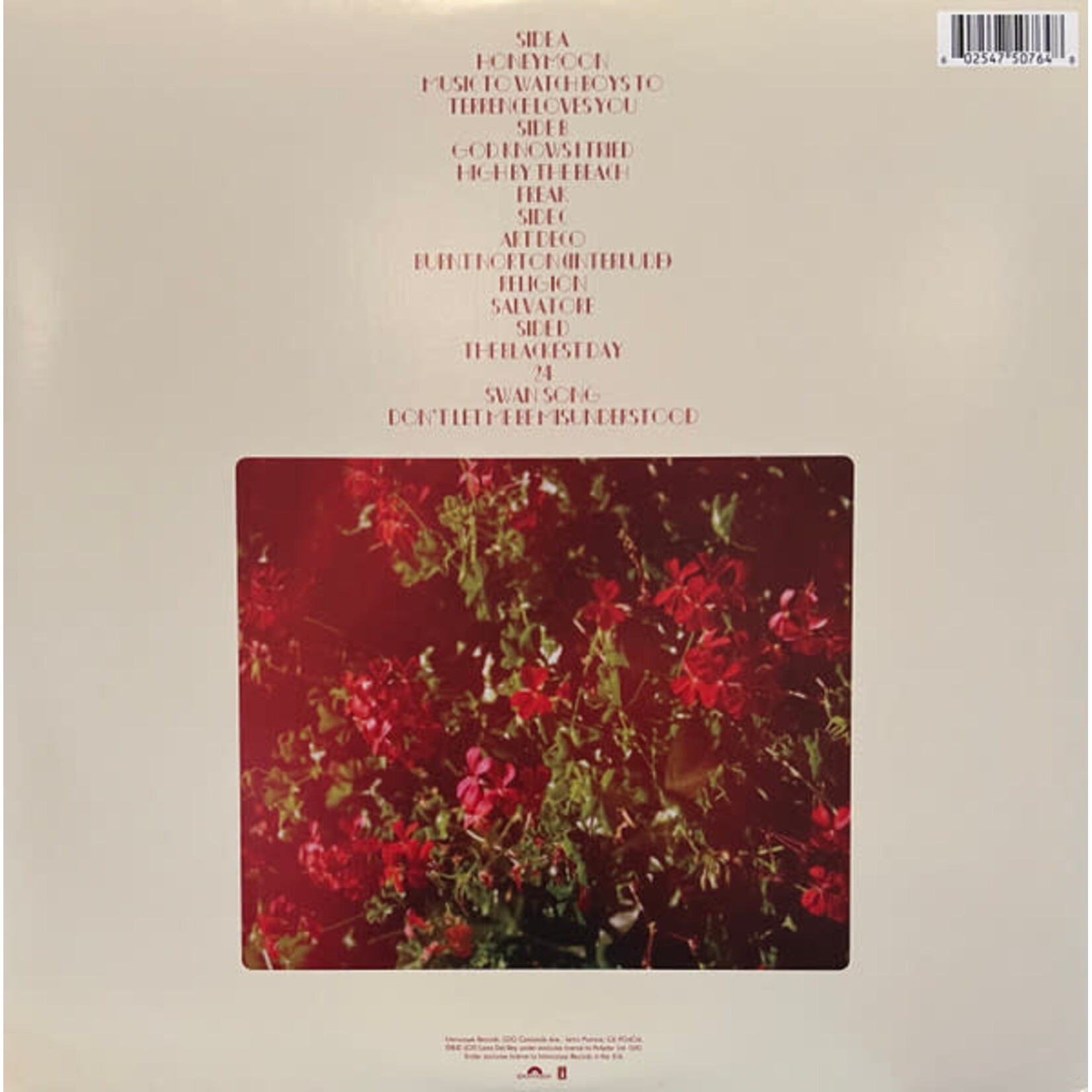 [Pop Girl] Del Rey, Lana: Honeymoon (2015, USA, Ltd. Edition, Red Vinyl, Ex) [POLYDOR]